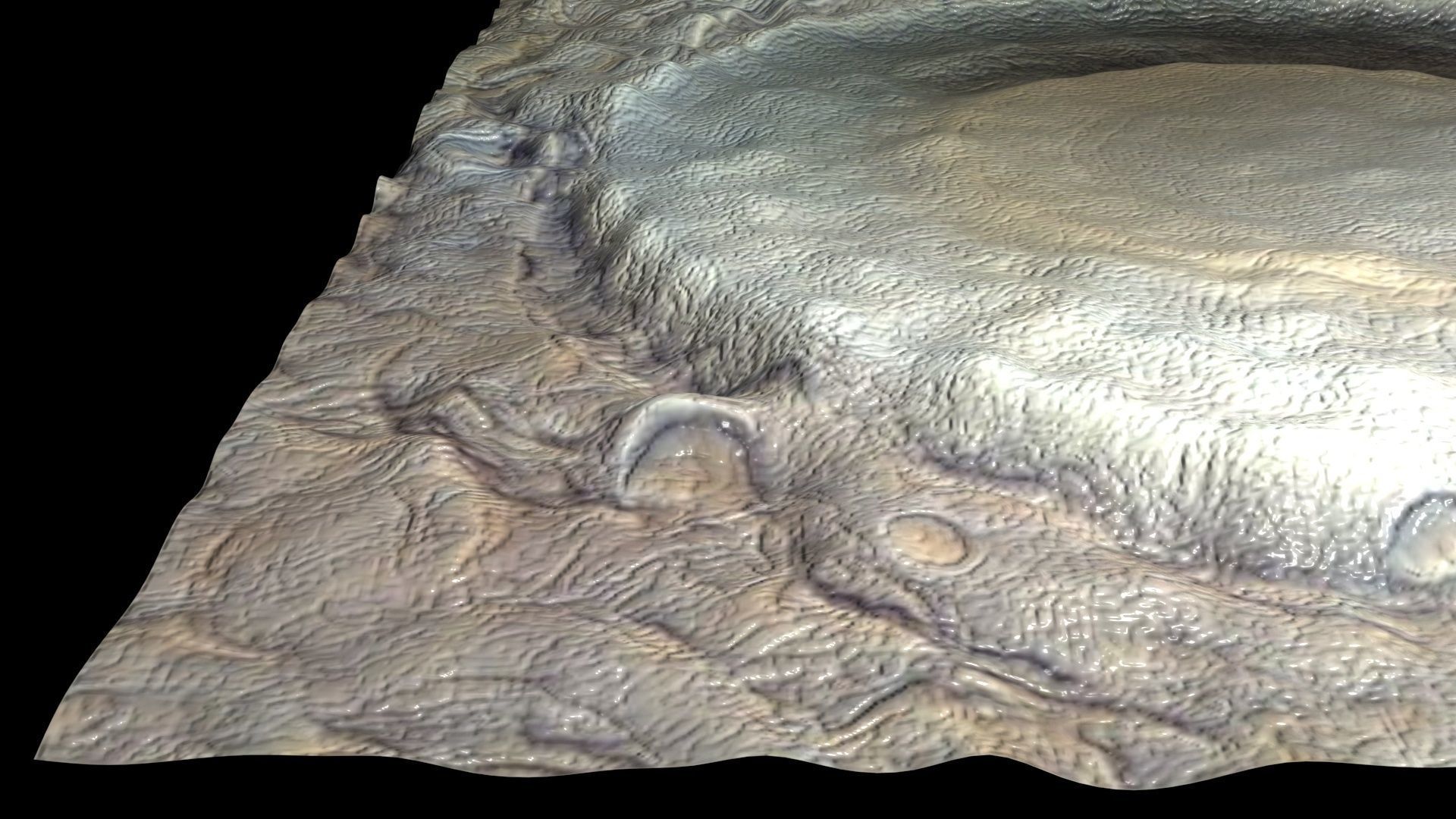 Icy Martian Crater 3D model_1