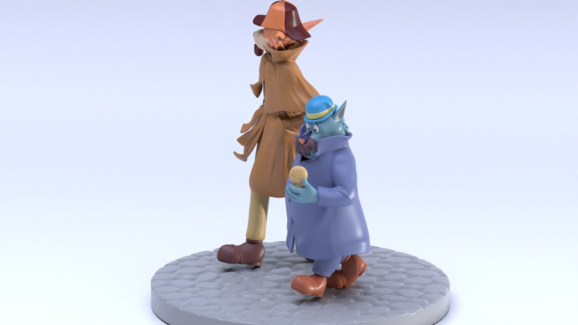 Sherlock Hound and Watson 3D print model_7