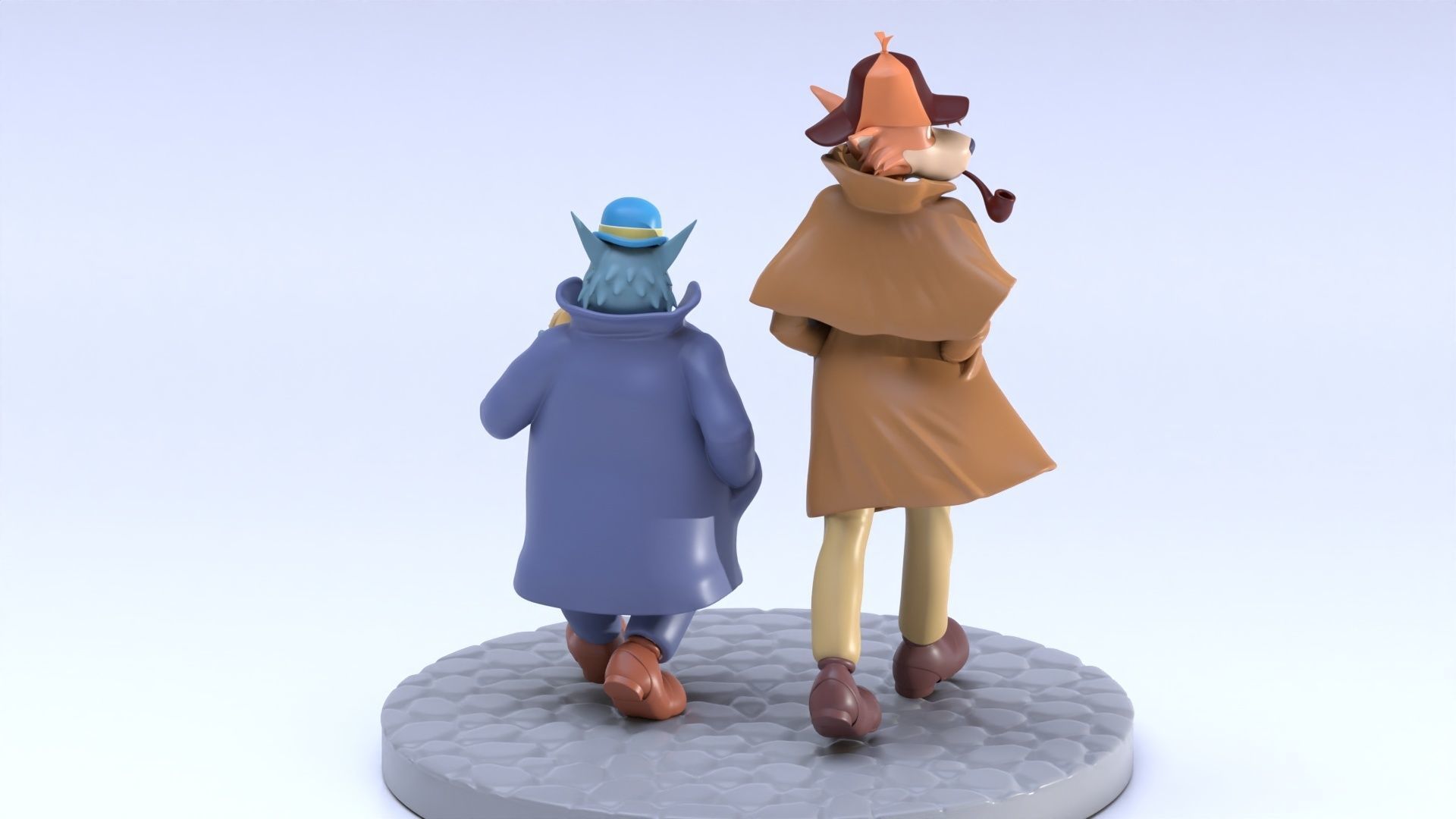 Sherlock Hound and Watson 3D print model_5