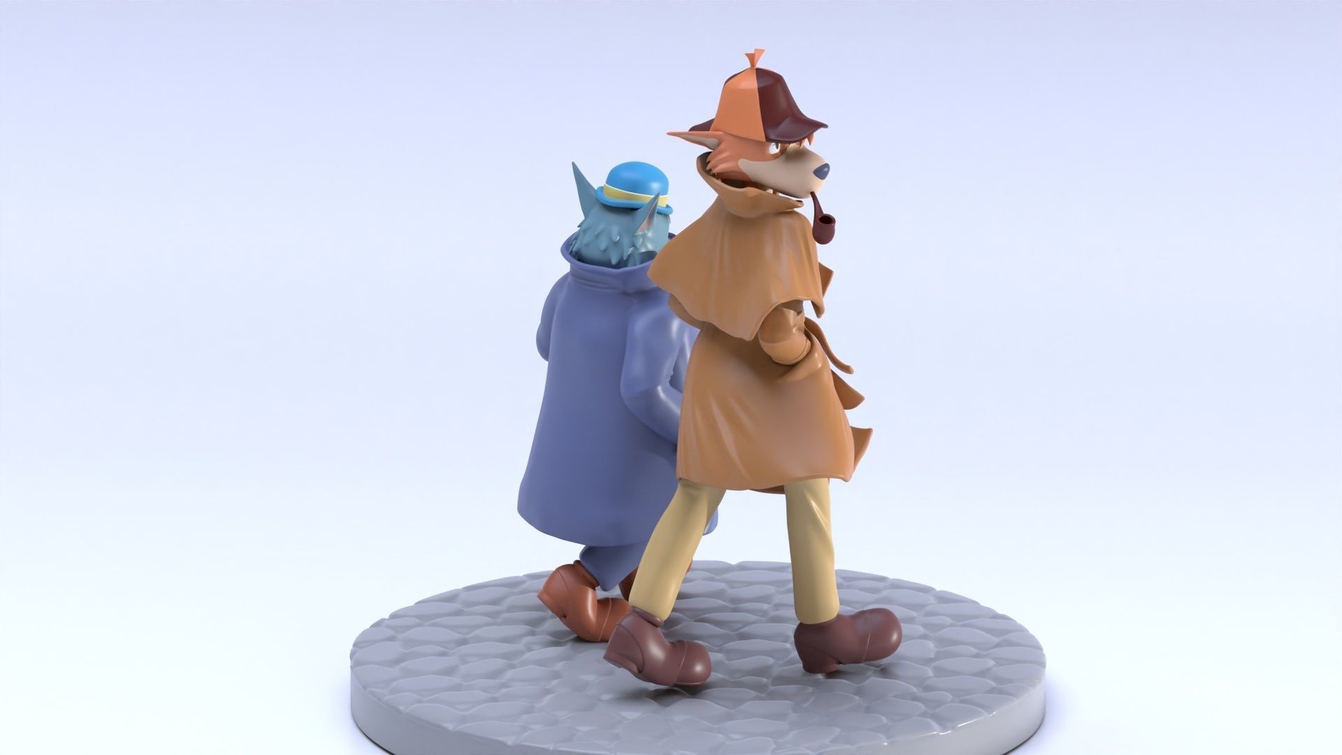 Sherlock Hound and Watson 3D print model_4