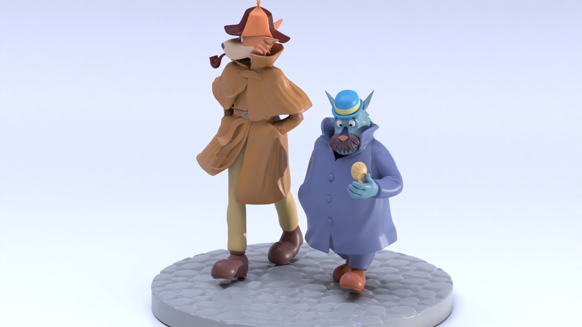 Sherlock Hound and Watson 3D print model_8