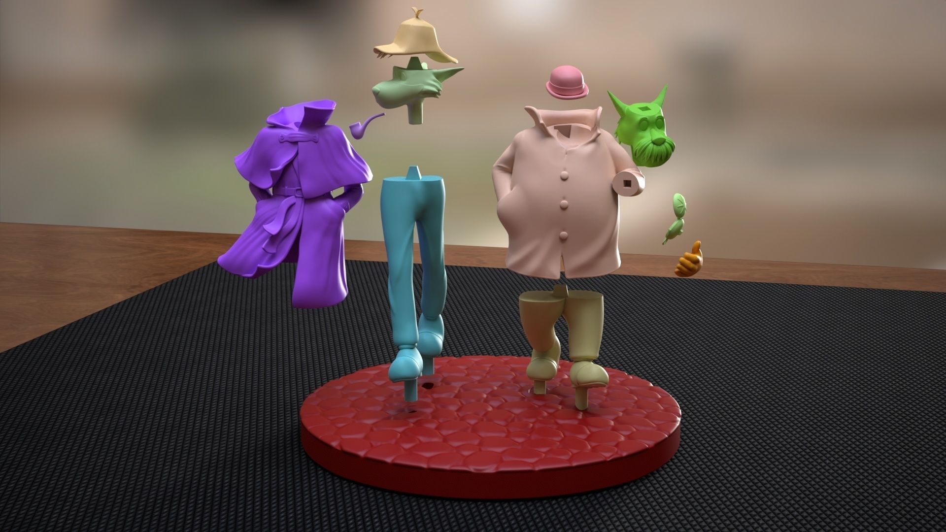 Sherlock Hound and Watson 3D print model_10