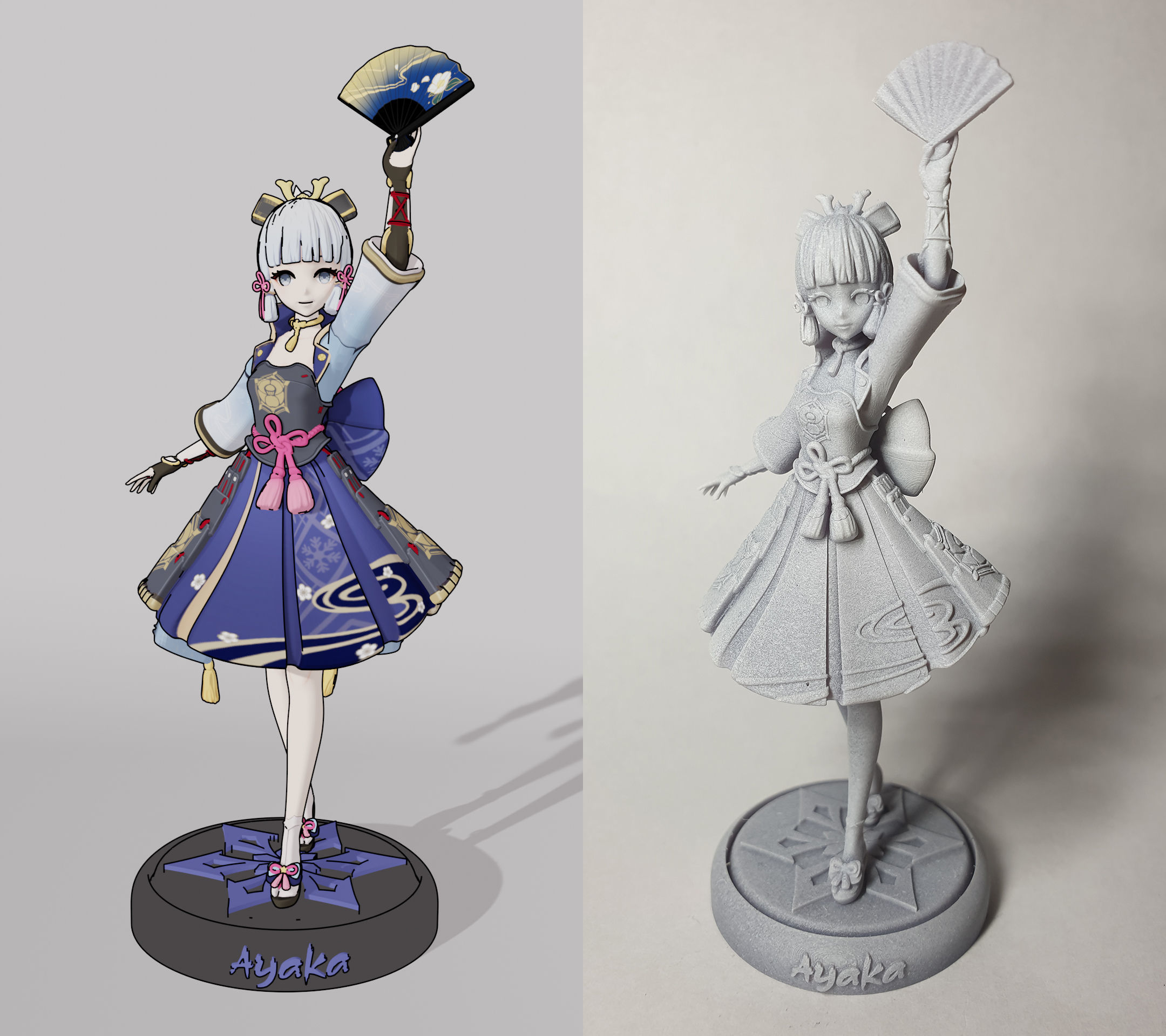 Figure Acrylique Kamisato Ayaka Genshin Impact - Support Inclus - Collection - Neuf