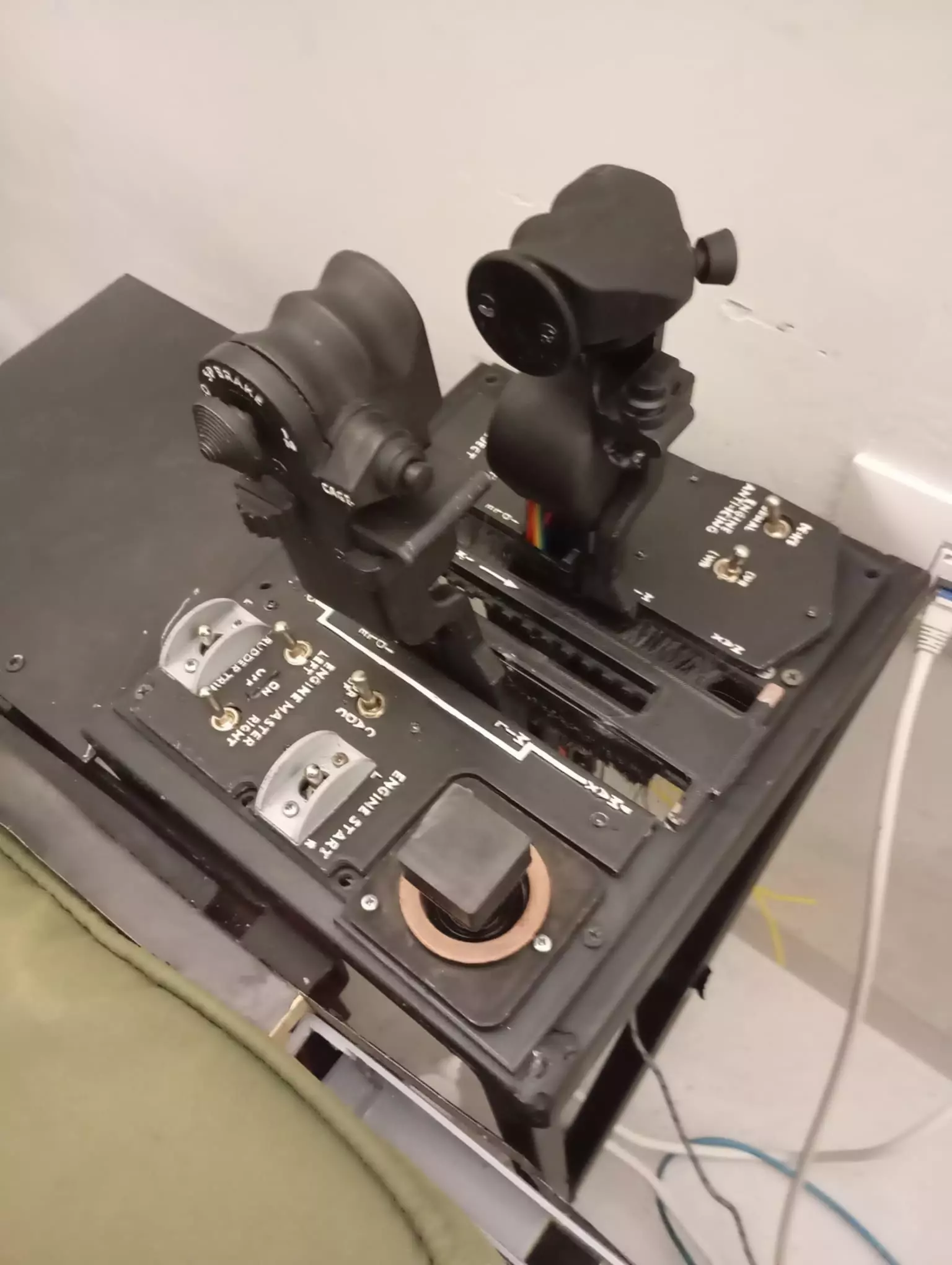 F-4E Pilot throttle for DIY cockpit simulator 3D print model_0