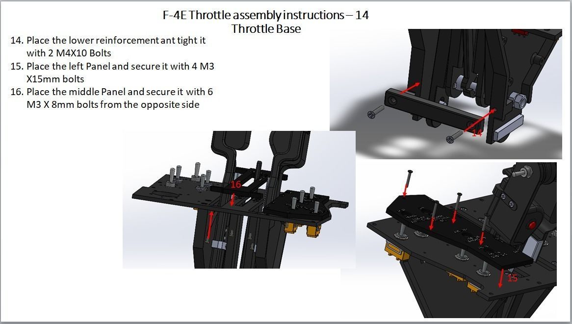 F-4E Pilot throttle for DIY cockpit simulator 3D print model_23