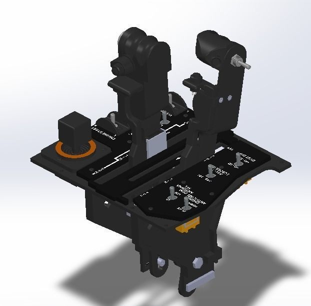 F-4E Pilot throttle for DIY cockpit simulator 3D print model_5