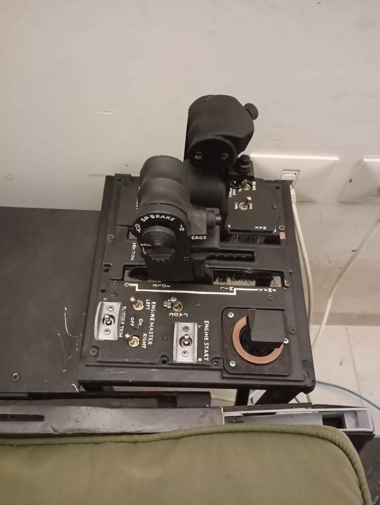 F-4E Pilot throttle for DIY cockpit simulator 3D print model_3