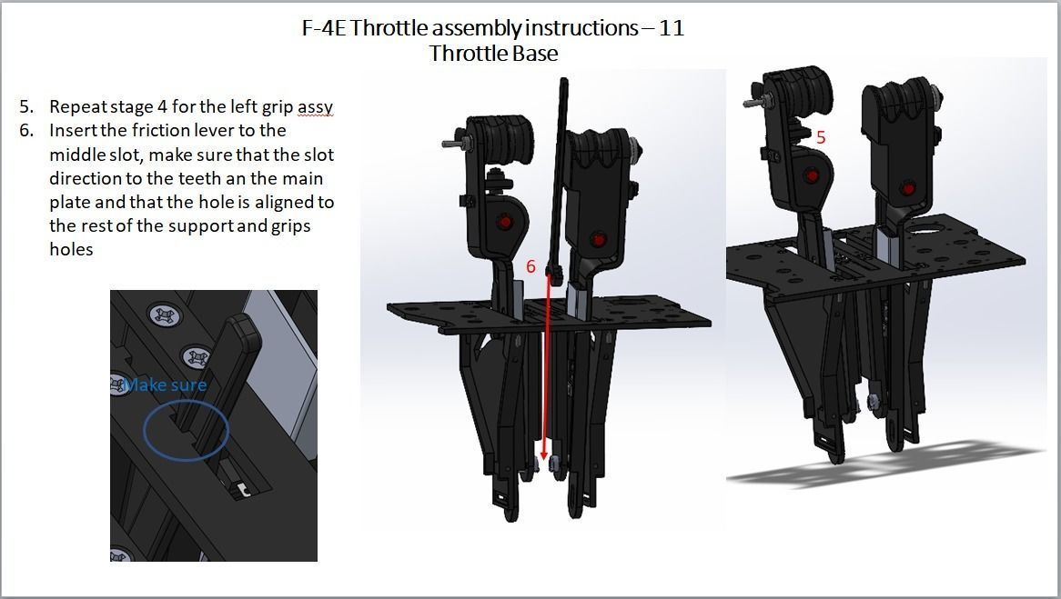 F-4E Pilot throttle for DIY cockpit simulator 3D print model_20