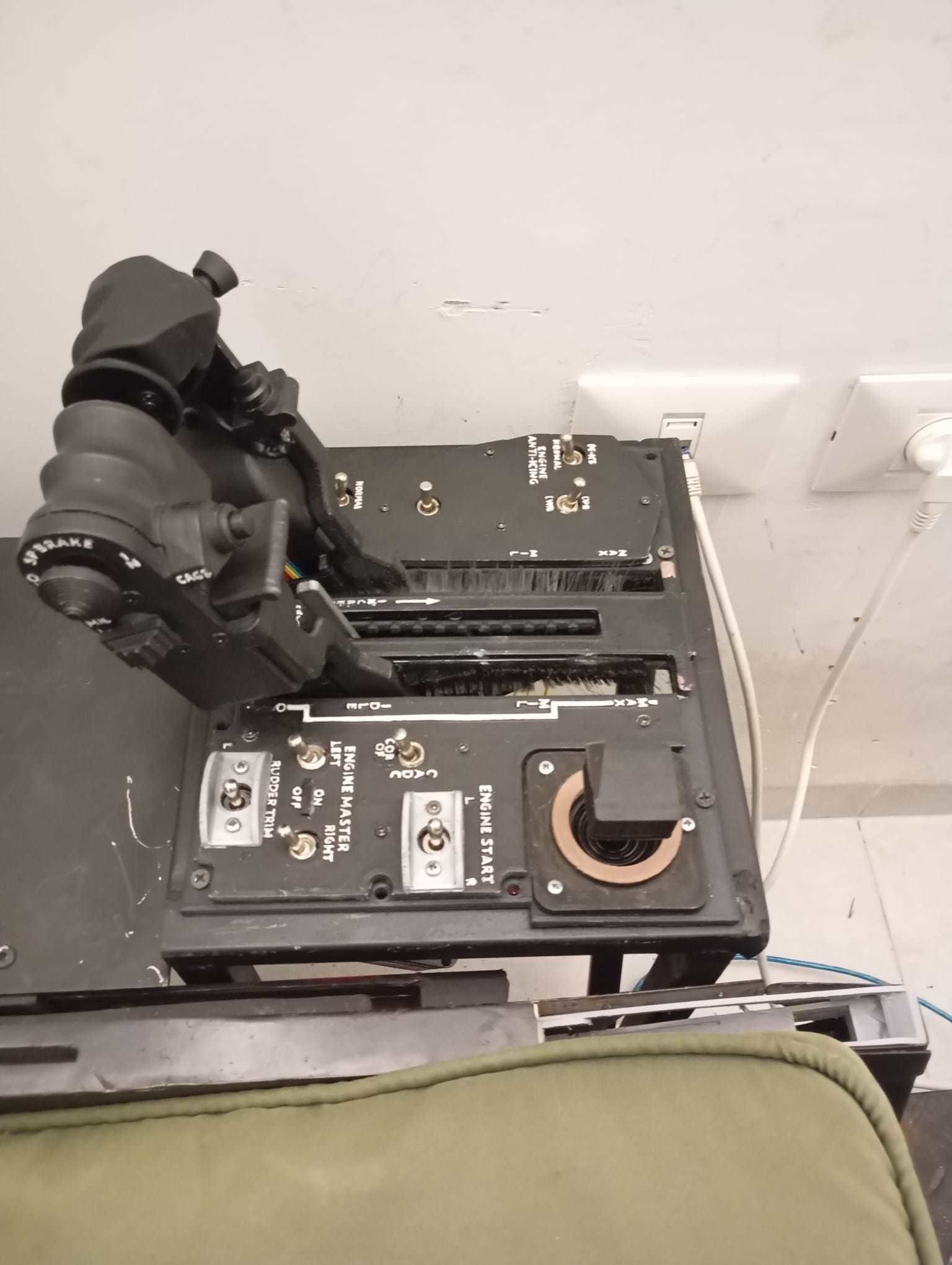 F-4E Pilot throttle for DIY cockpit simulator 3D print model_2