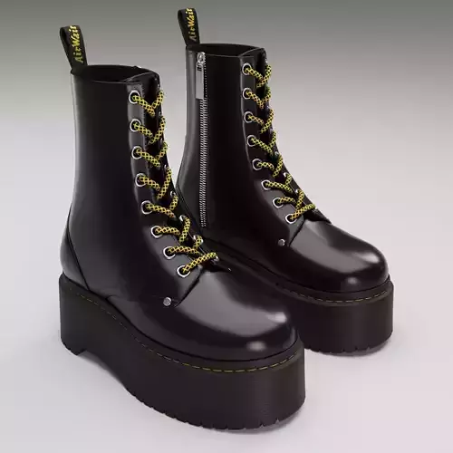 Dr Martens Jadon Max Platform Boots Low-poly 3D model