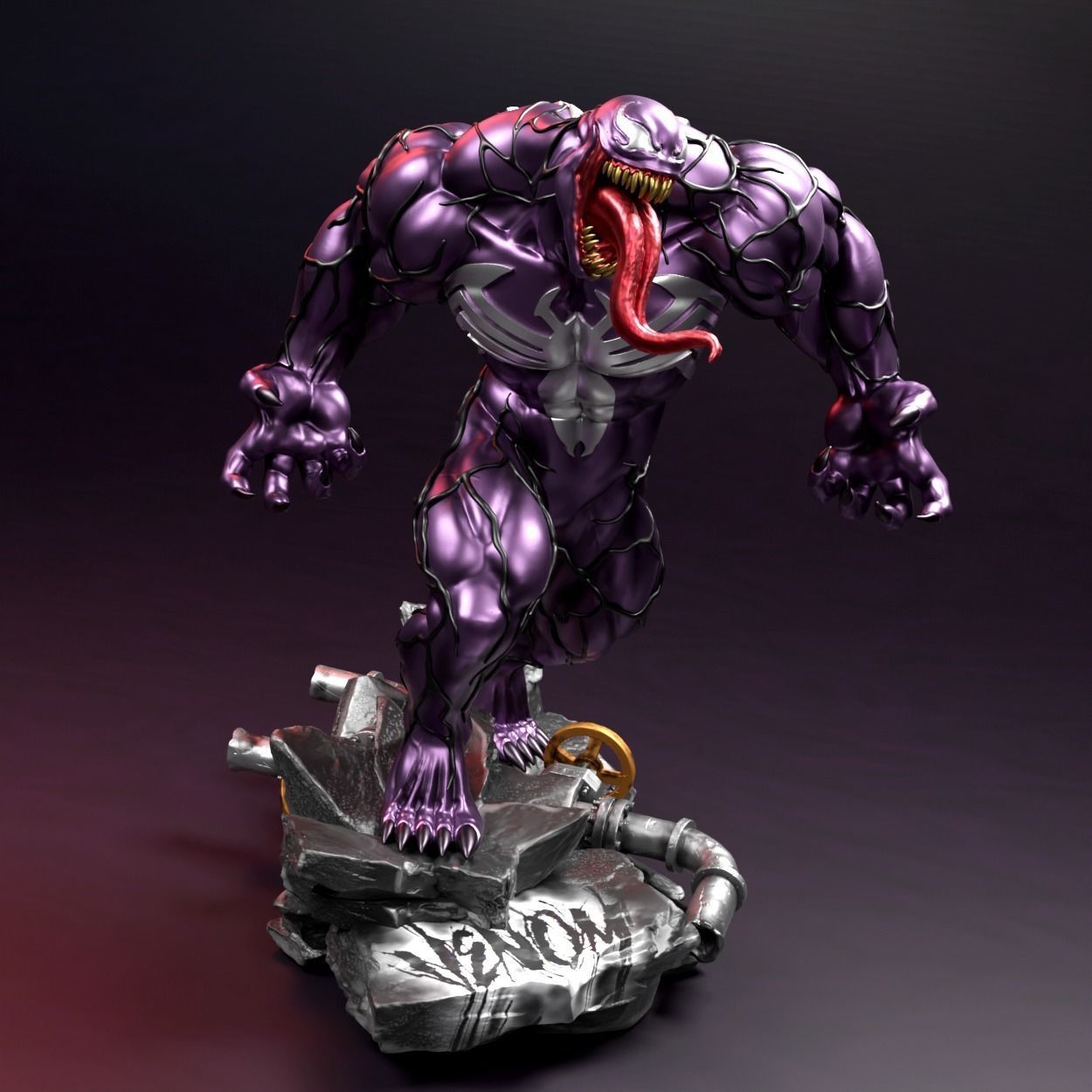Venom 3D print model_3