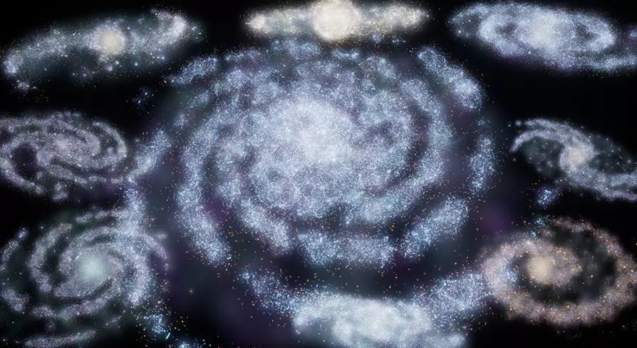 Unreal Niagara Galaxies Pack Low-poly 3D model_0