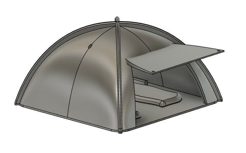 Camping Tents - H0 Scale 3D print model_2