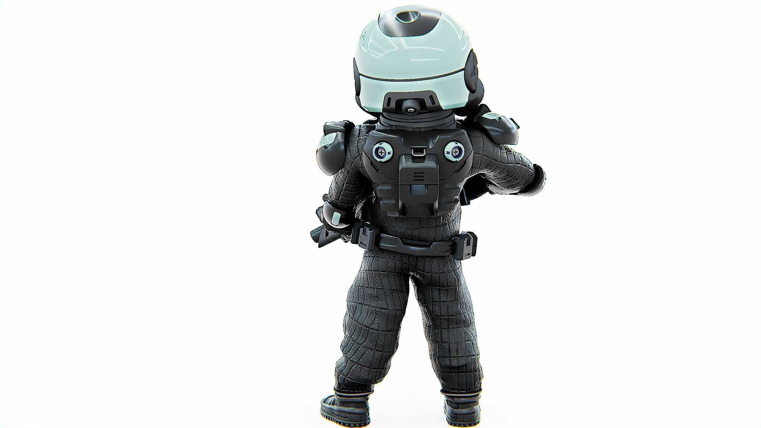 CYBER SOLDIER XC-400 Rigged for Unreal Engine - Unity - MIXAMO 3D model_10