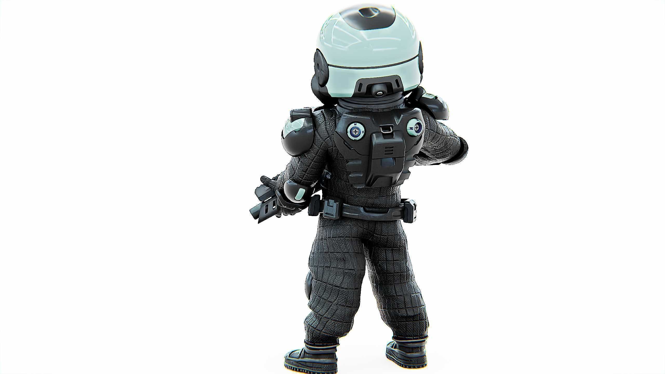 CYBER SOLDIER XC-400 Rigged for Unreal Engine - Unity - MIXAMO 3D model_11