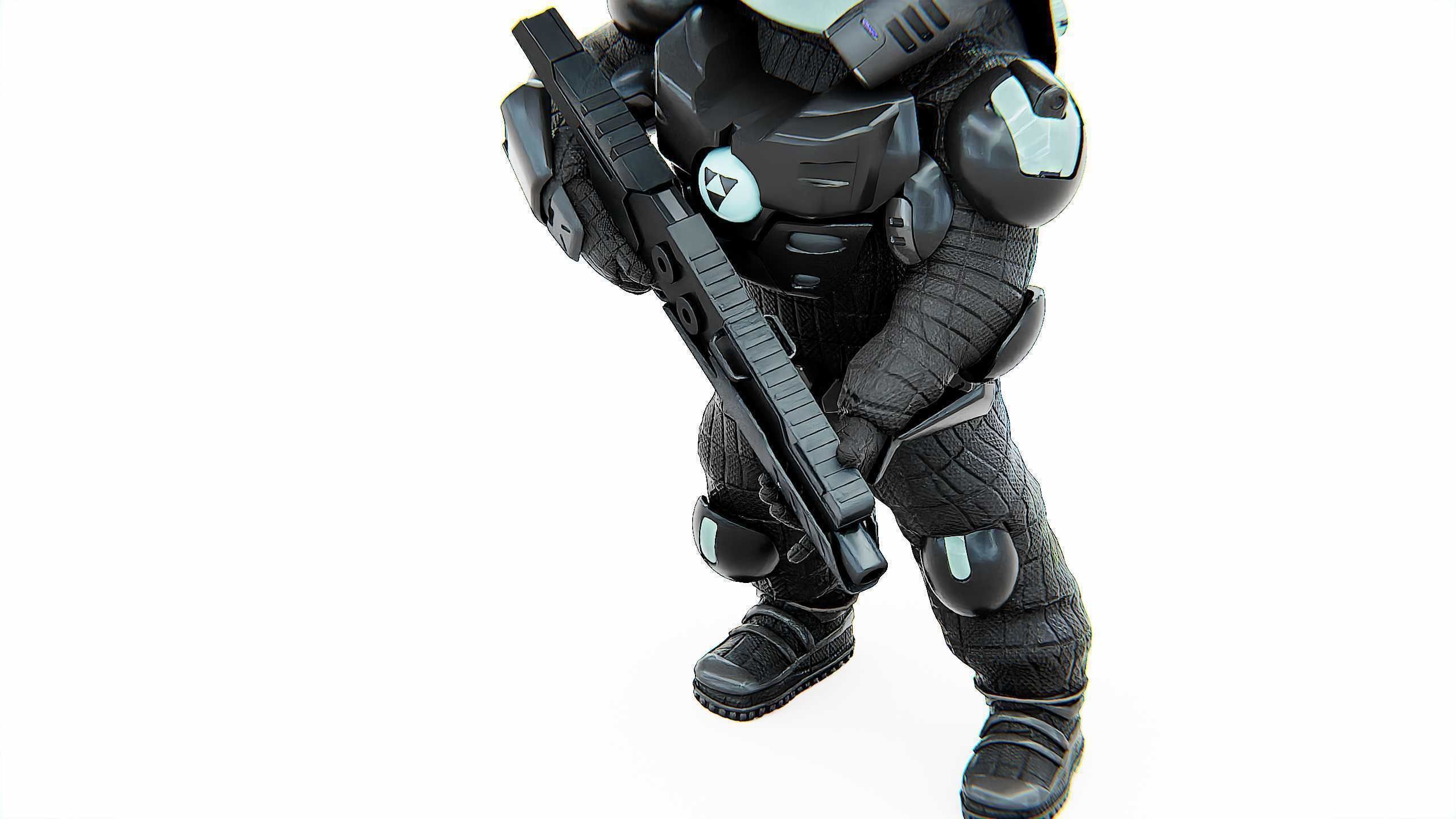 CYBER SOLDIER XC-400 Rigged for Unreal Engine - Unity - MIXAMO 3D model_24