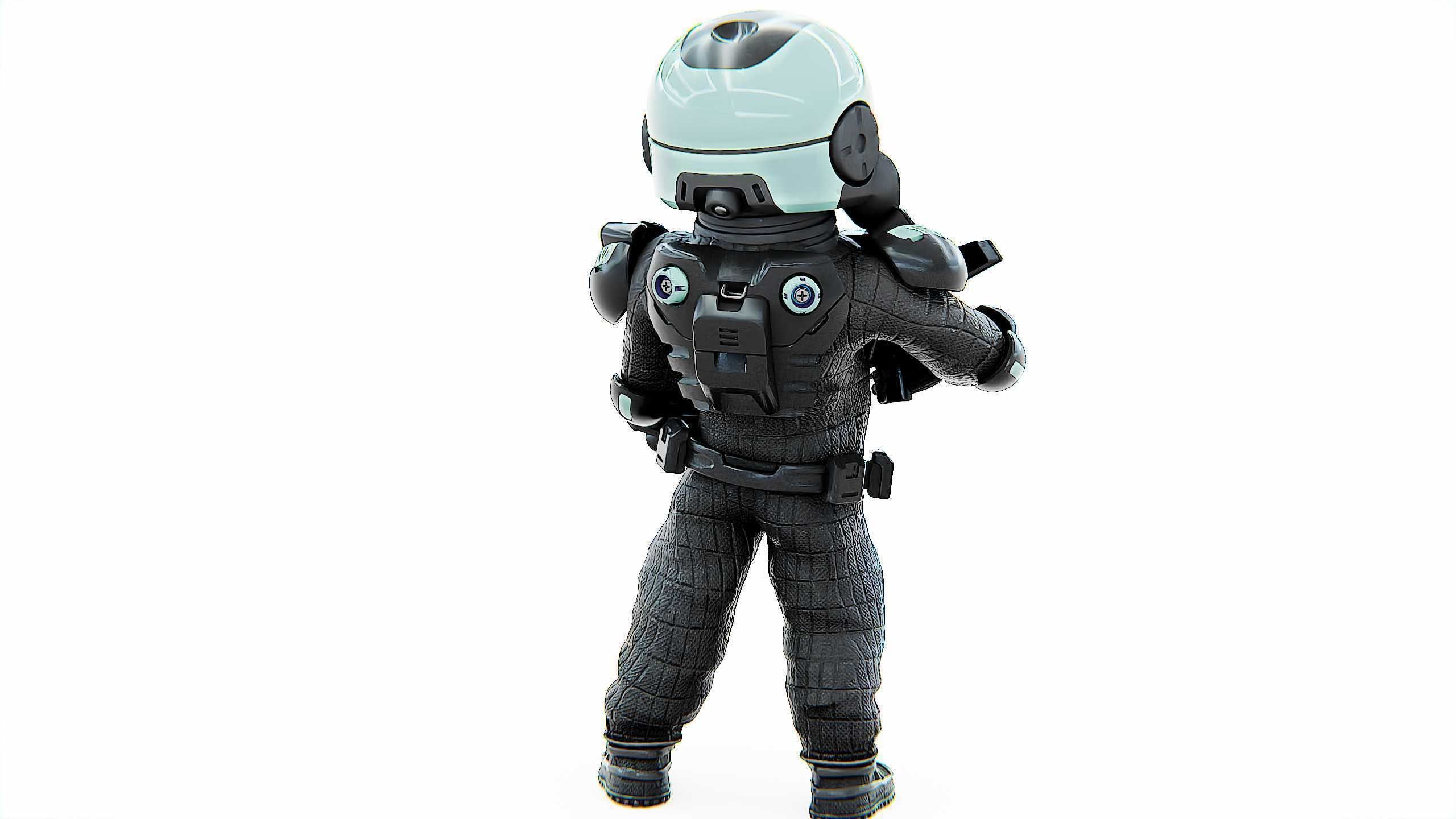 CYBER SOLDIER XC-400 Rigged for Unreal Engine - Unity - MIXAMO 3D model_9