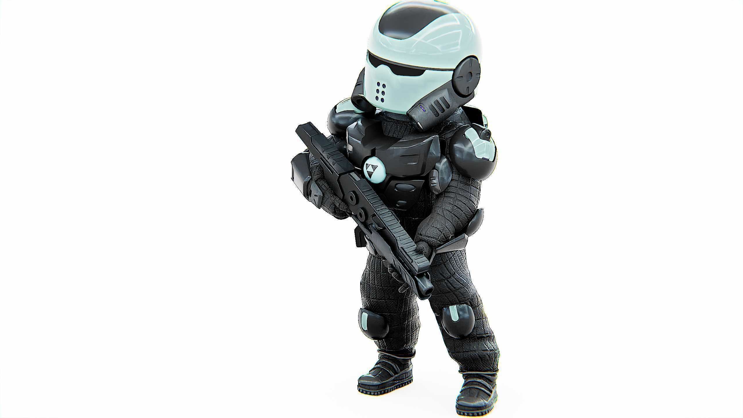 CYBER SOLDIER XC-400 Rigged for Unreal Engine - Unity - MIXAMO 3D model_18