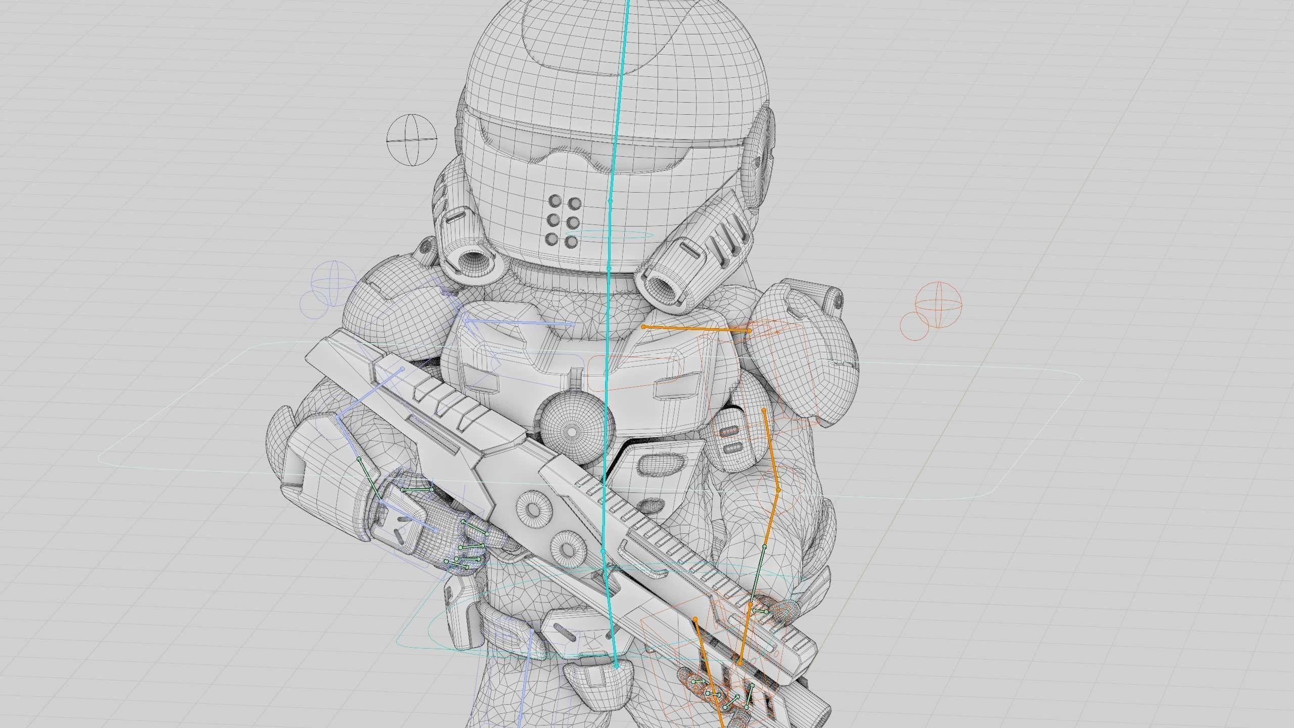 CYBER SOLDIER XC-400 Rigged for Unreal Engine - Unity - MIXAMO 3D model_42