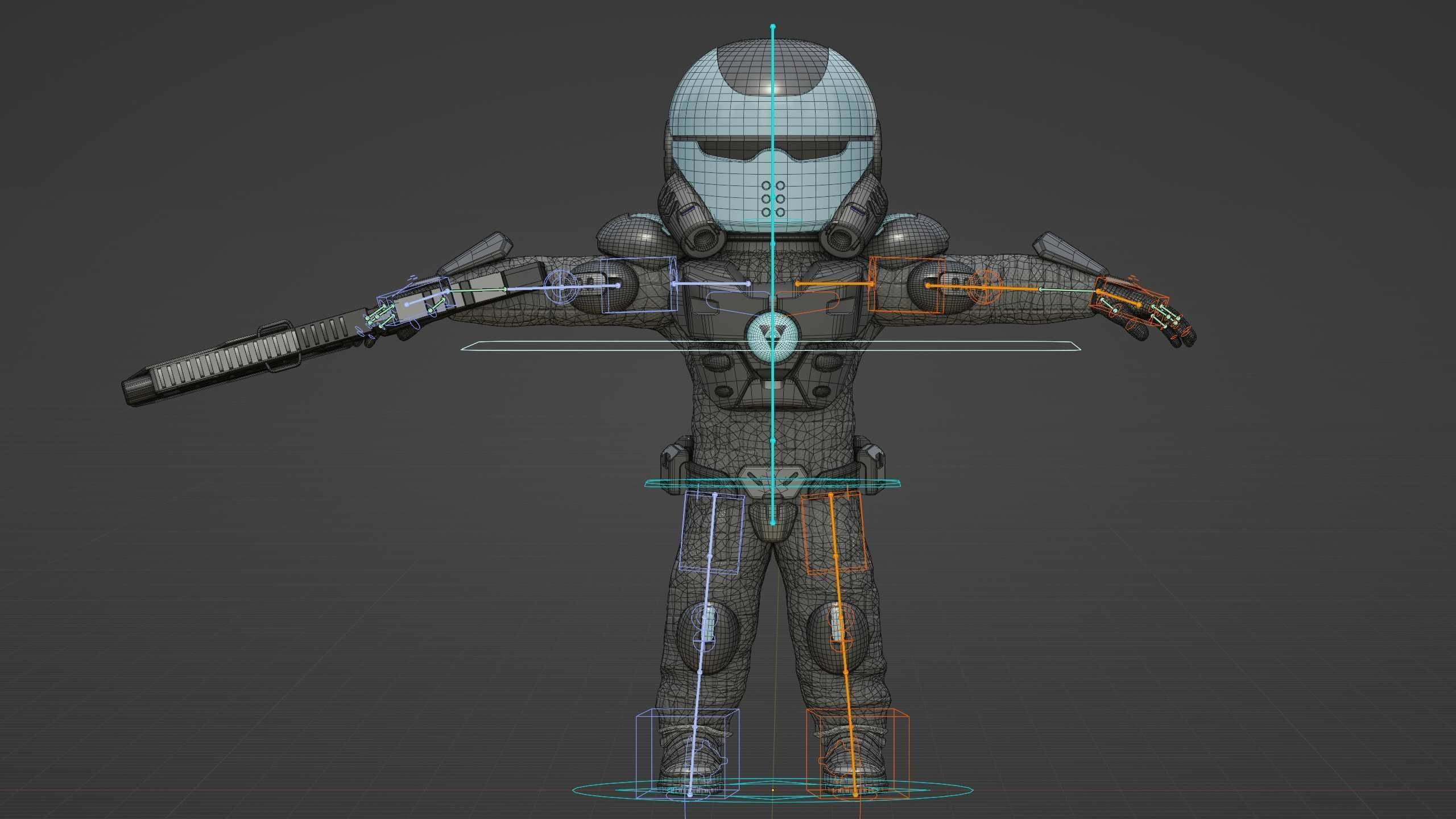 CYBER SOLDIER XC-400 Rigged for Unreal Engine - Unity - MIXAMO 3D model_39