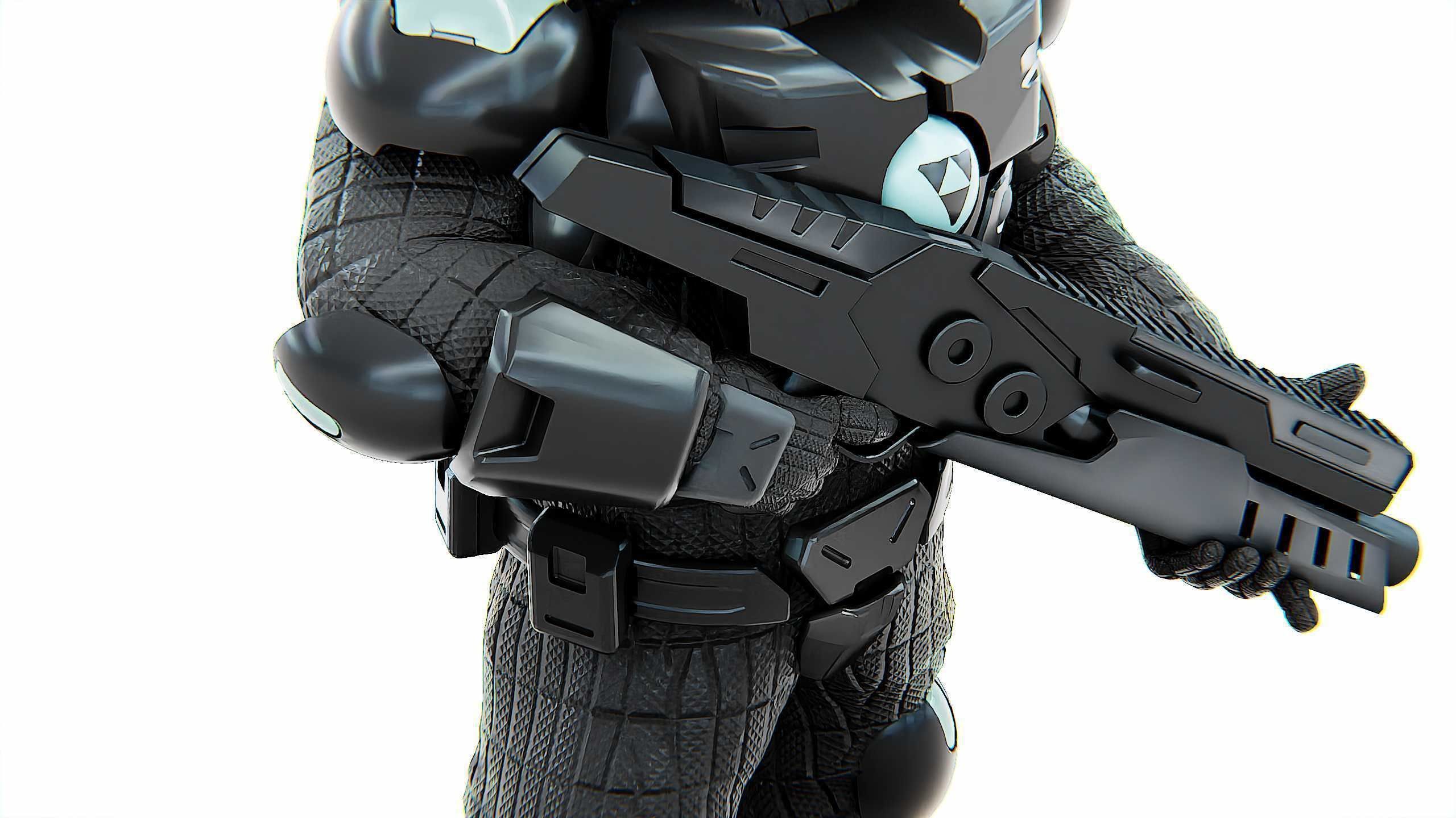 CYBER SOLDIER XC-400 Rigged for Unreal Engine - Unity - MIXAMO 3D model_25