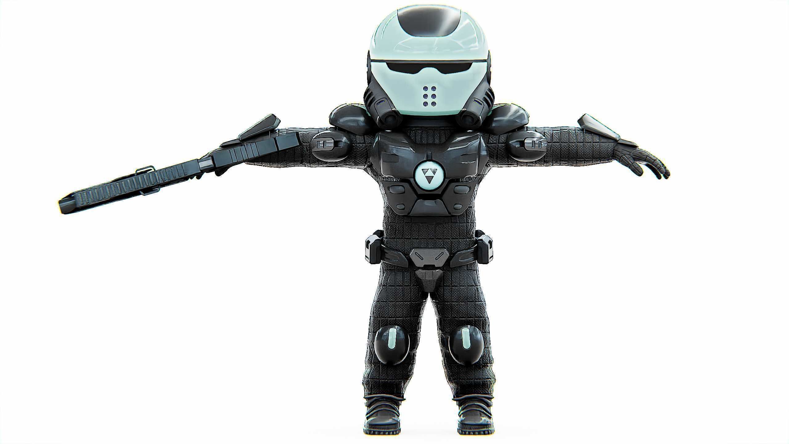 CYBER SOLDIER XC-400 Rigged for Unreal Engine - Unity - MIXAMO 3D model_30