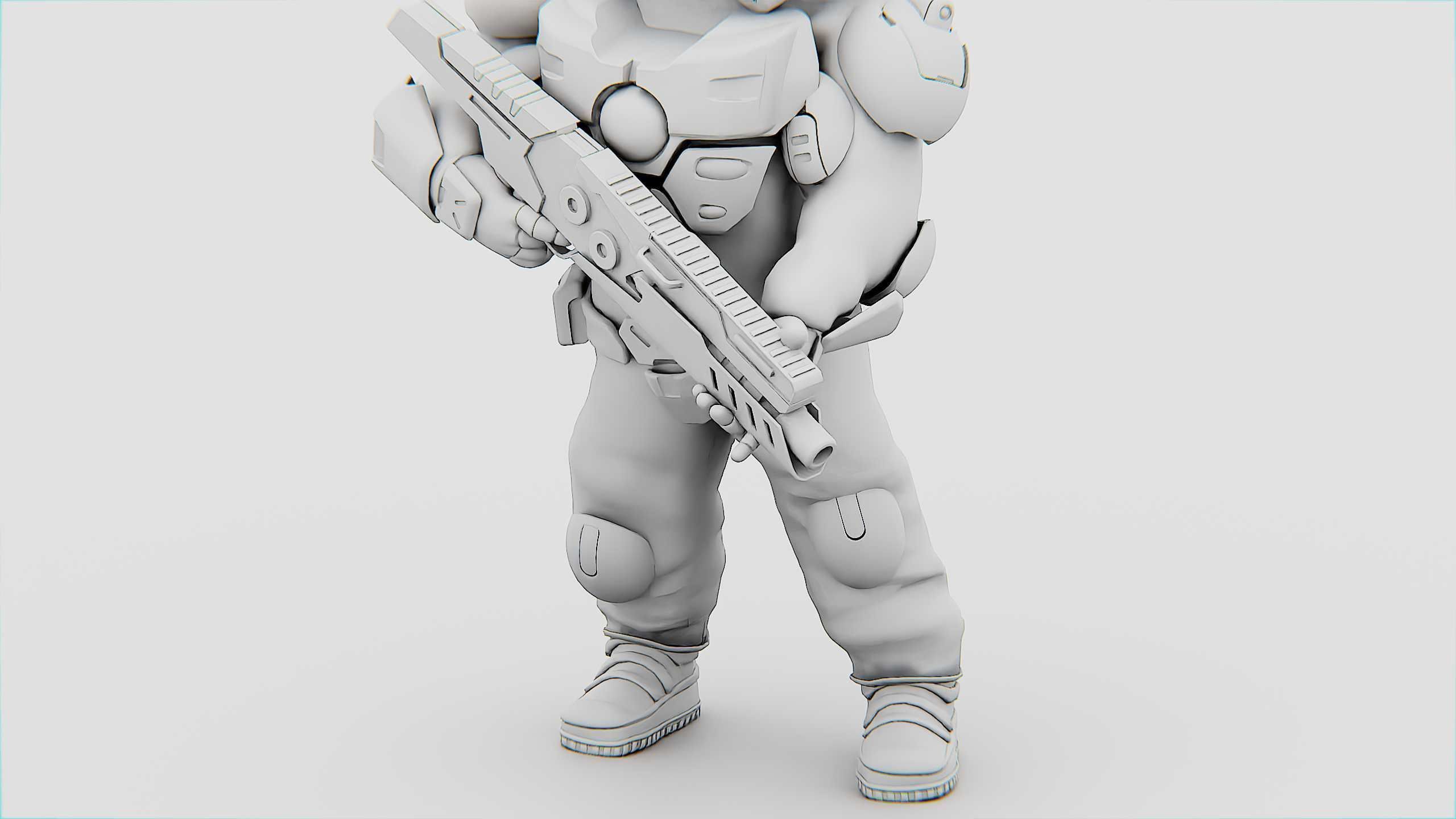 CYBER SOLDIER XC-400 Rigged for Unreal Engine - Unity - MIXAMO 3D model_35
