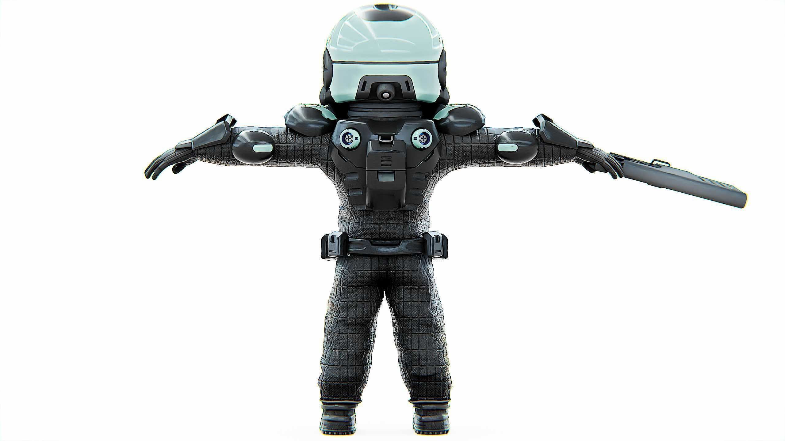 CYBER SOLDIER XC-400 Rigged for Unreal Engine - Unity - MIXAMO 3D model_31