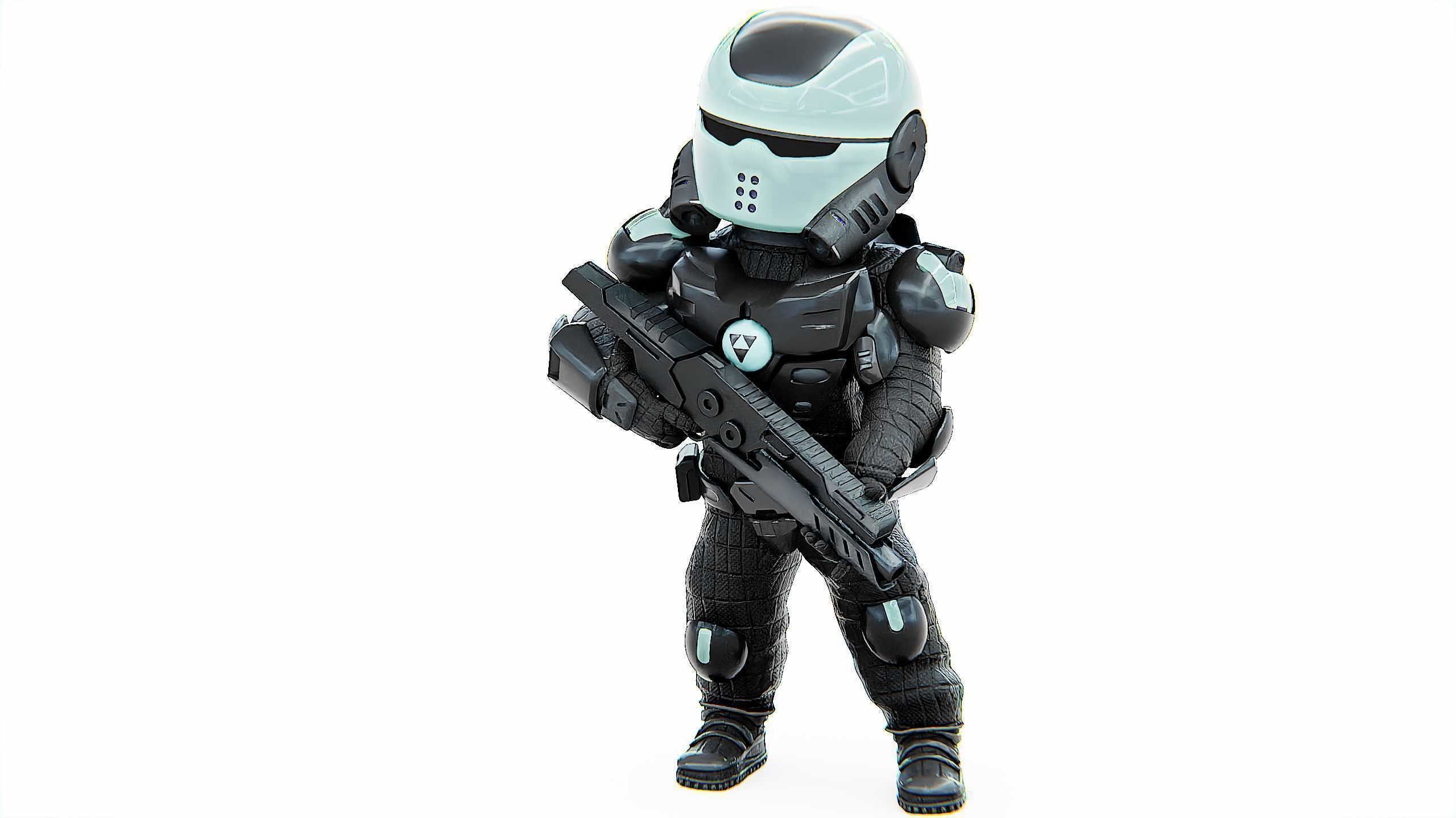 CYBER SOLDIER XC-400 Rigged for Unreal Engine - Unity - MIXAMO 3D model_19