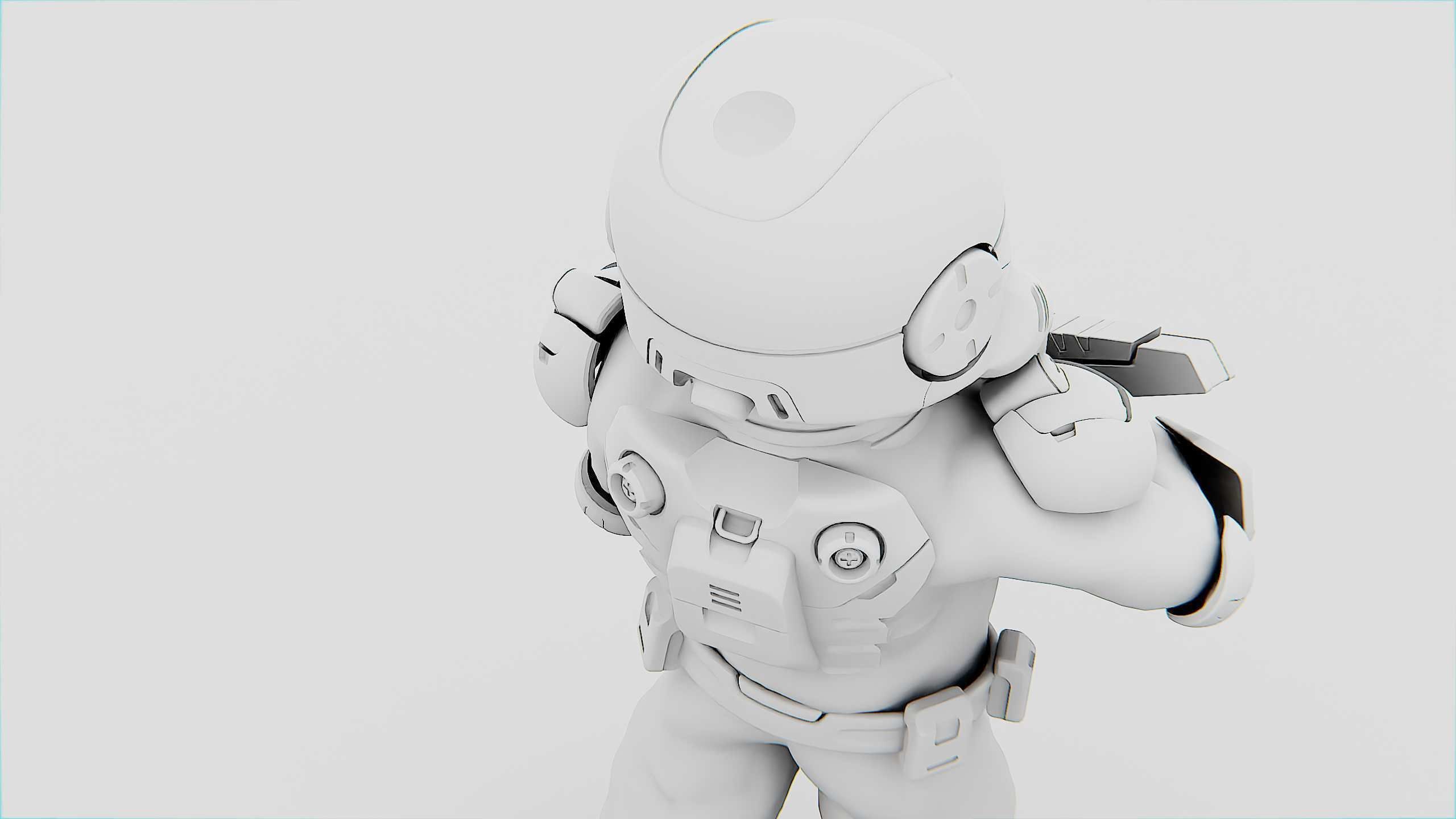 CYBER SOLDIER XC-400 Rigged for Unreal Engine - Unity - MIXAMO 3D model_36