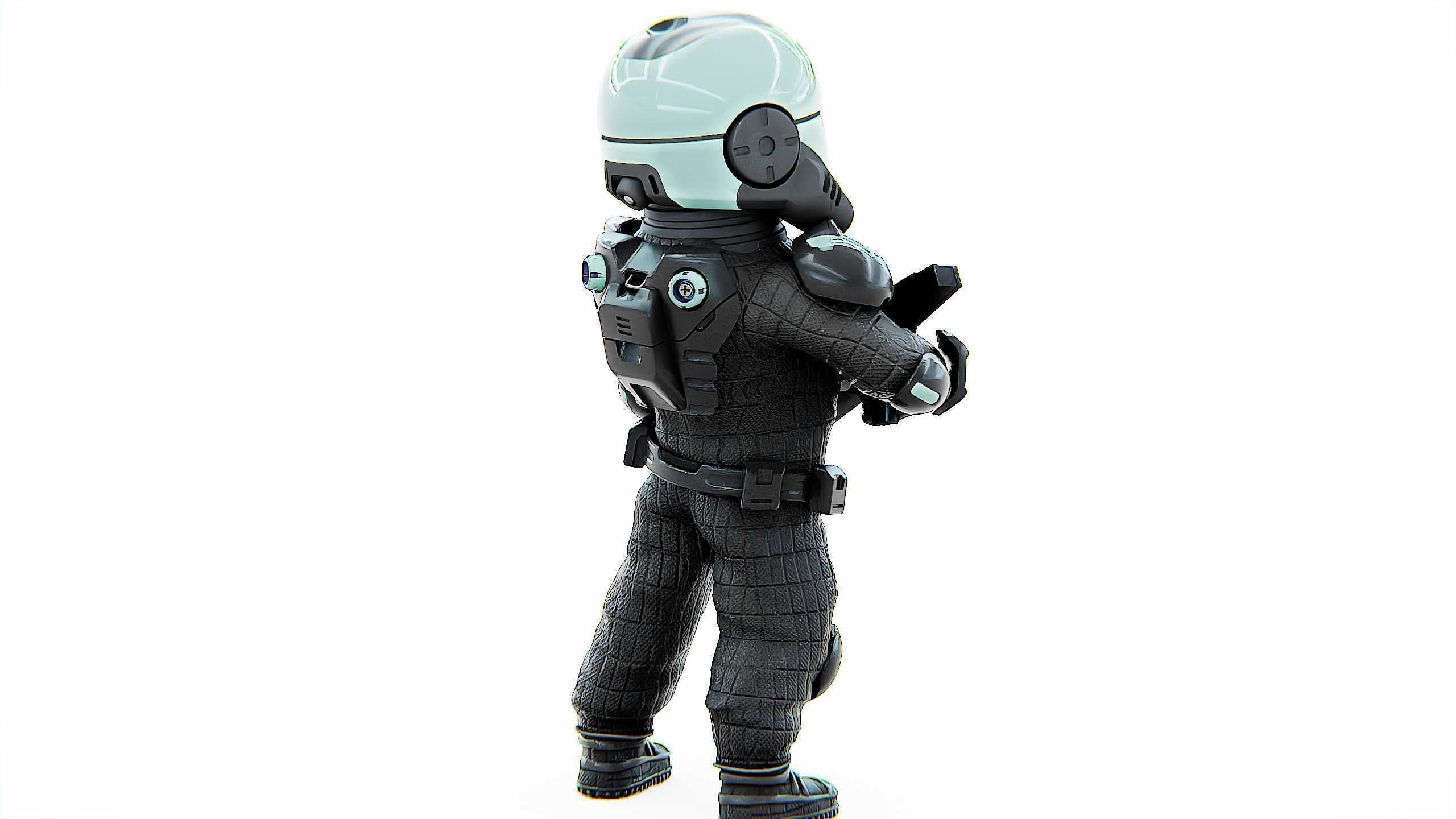 CYBER SOLDIER XC-400 Rigged for Unreal Engine - Unity - MIXAMO 3D model_7