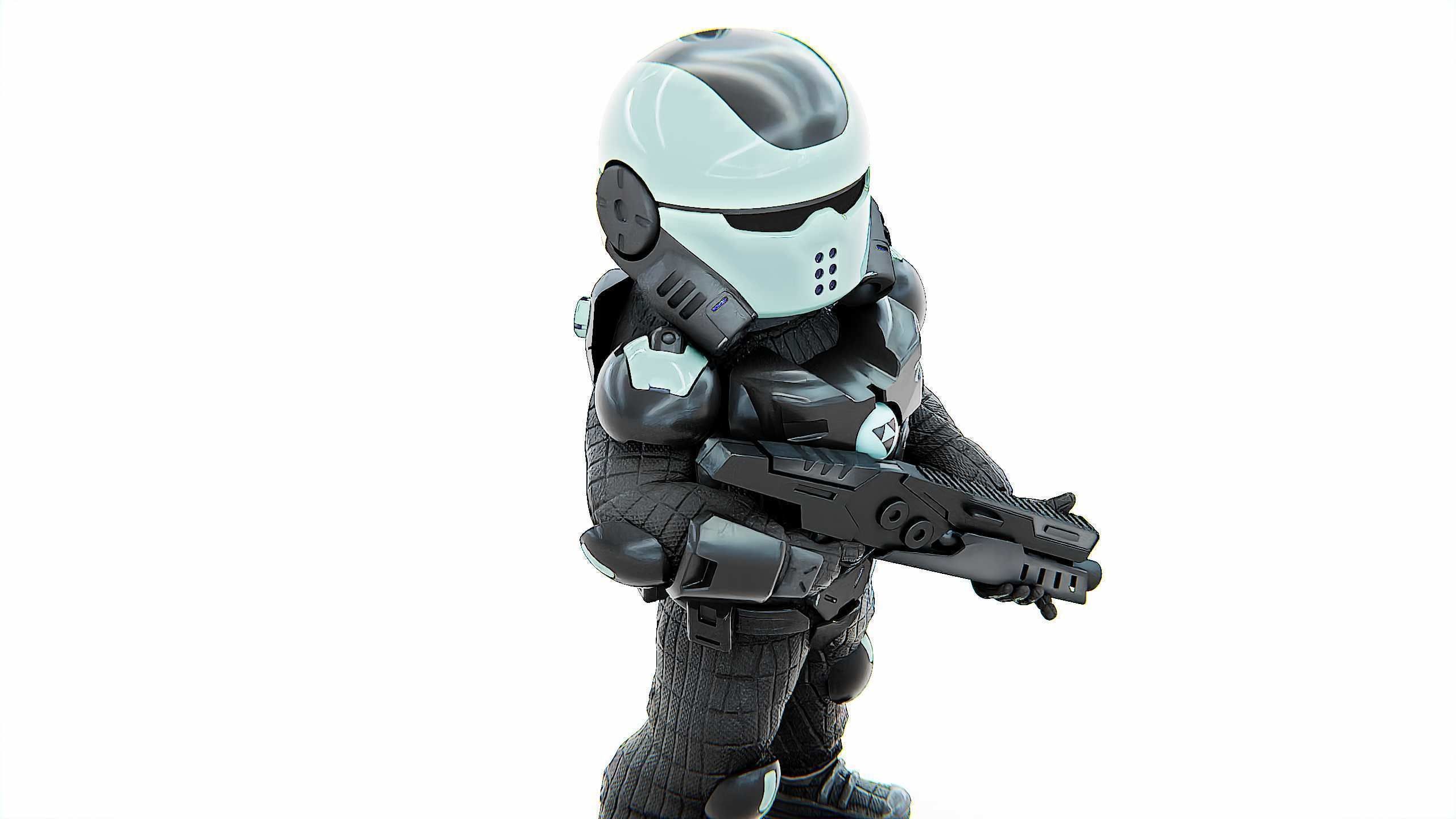 CYBER SOLDIER XC-400 Rigged for Unreal Engine - Unity - MIXAMO 3D model_21