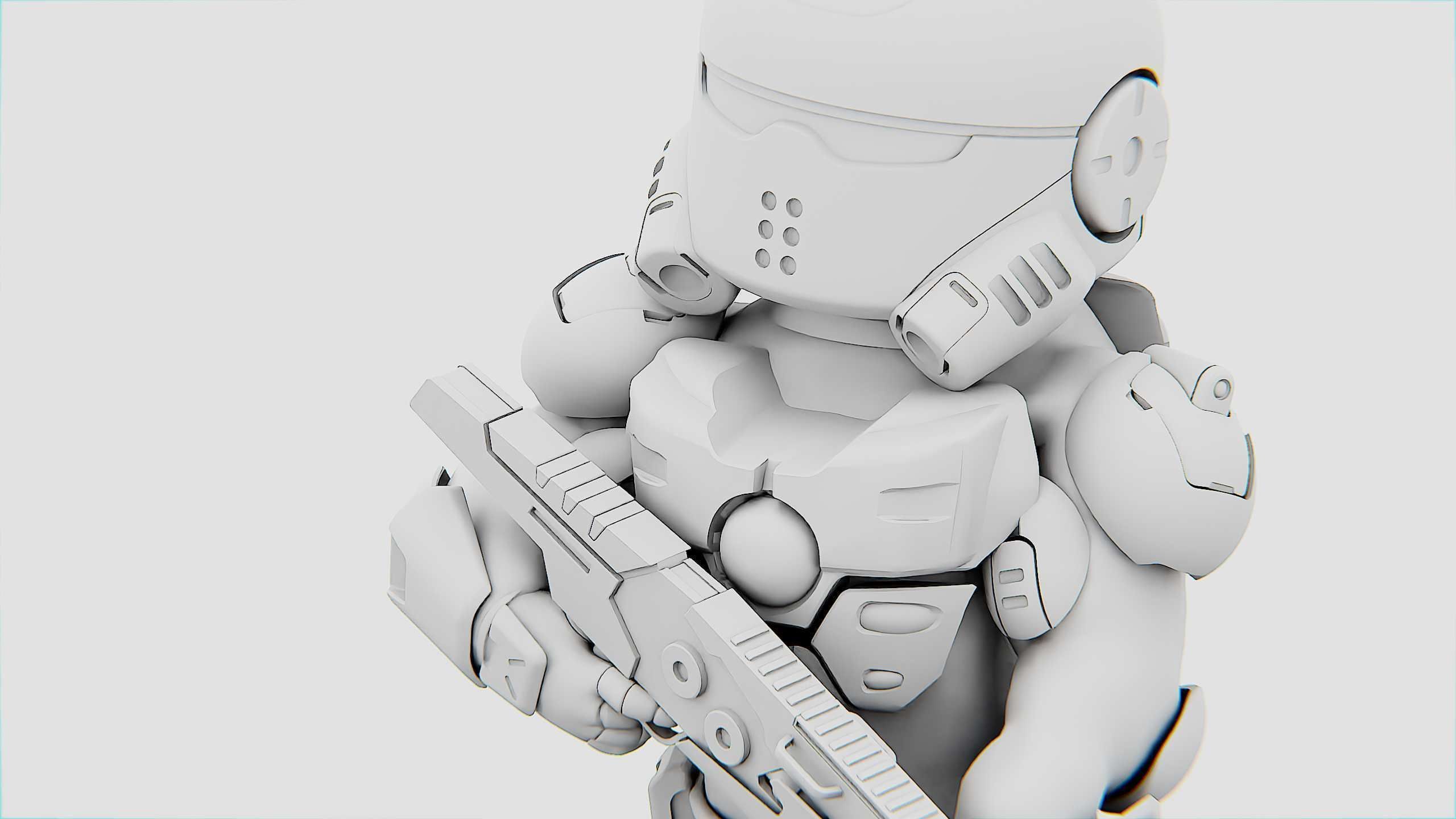 CYBER SOLDIER XC-400 Rigged for Unreal Engine - Unity - MIXAMO 3D model_34