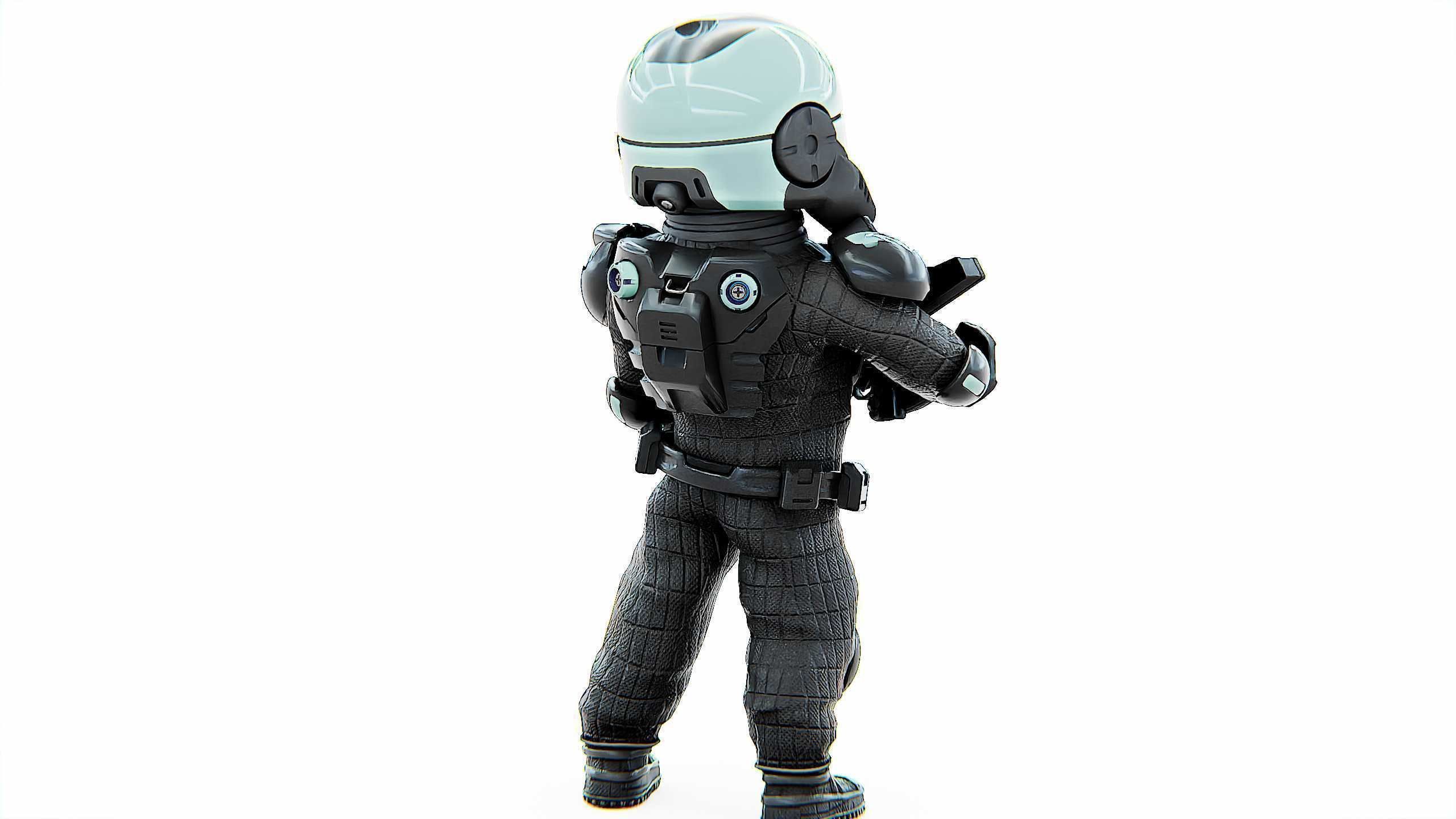 CYBER SOLDIER XC-400 Rigged for Unreal Engine - Unity - MIXAMO 3D model_8