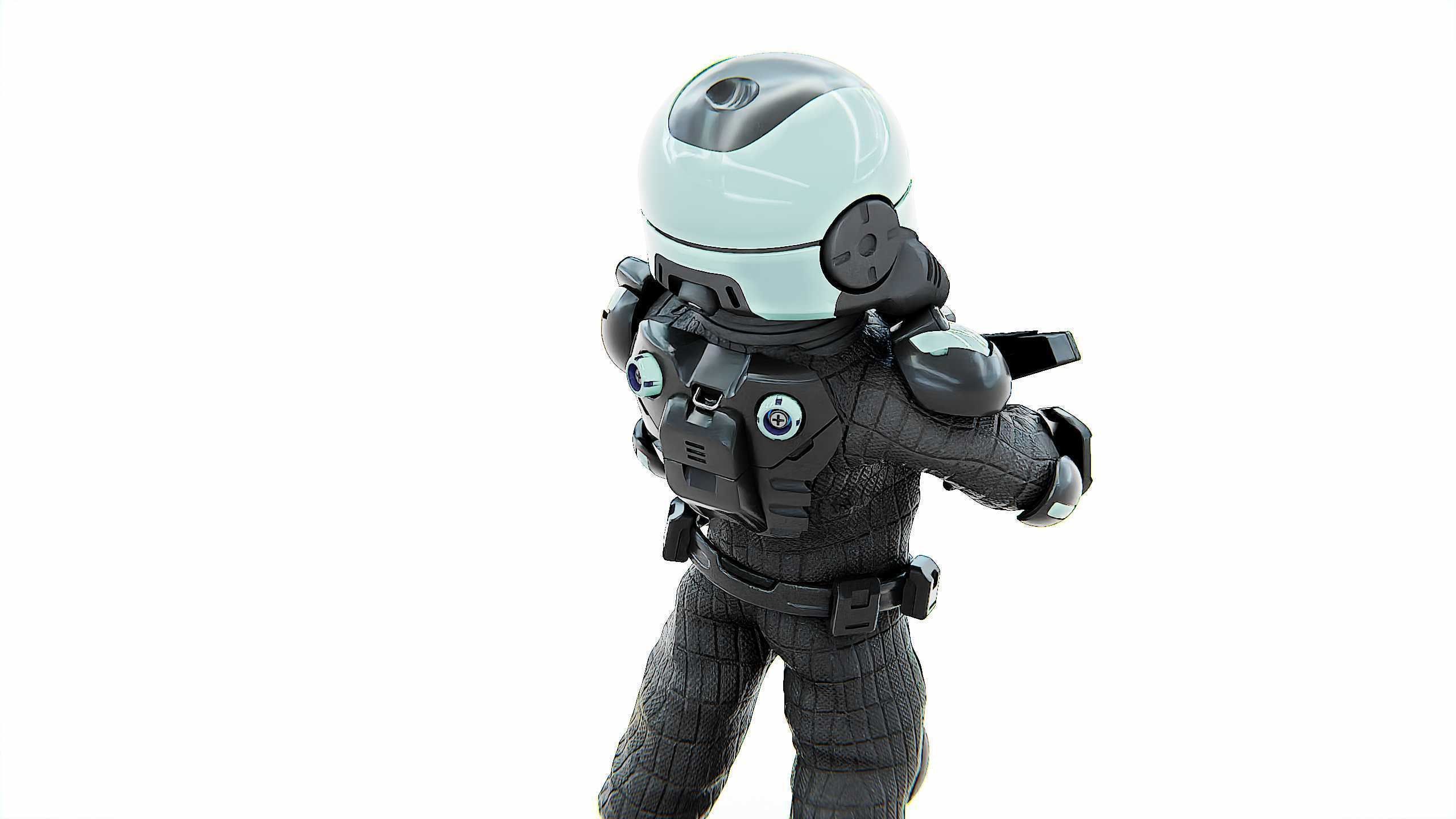 CYBER SOLDIER XC-400 Rigged for Unreal Engine - Unity - MIXAMO 3D model_22