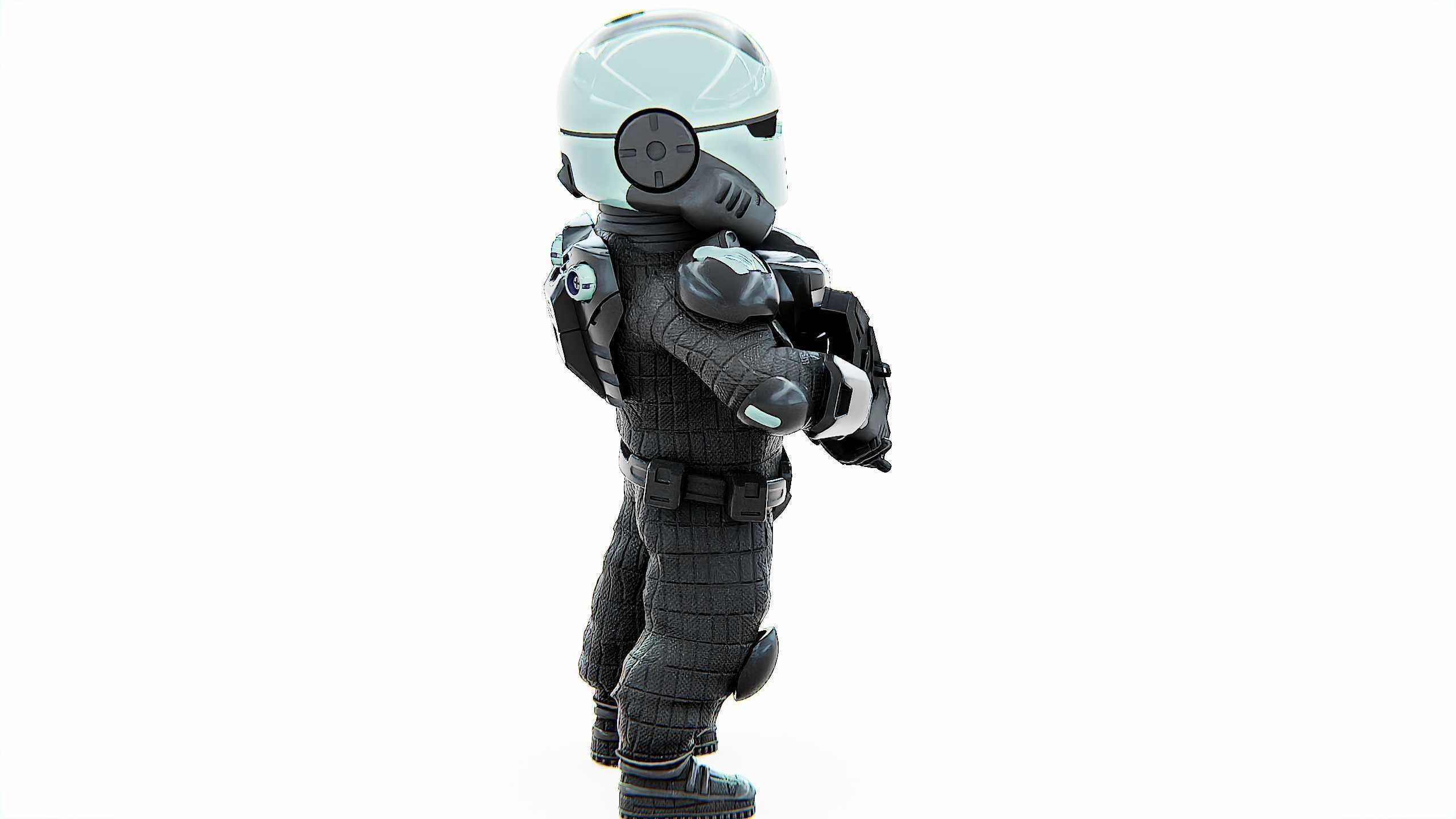 CYBER SOLDIER XC-400 Rigged for Unreal Engine - Unity - MIXAMO 3D model_5