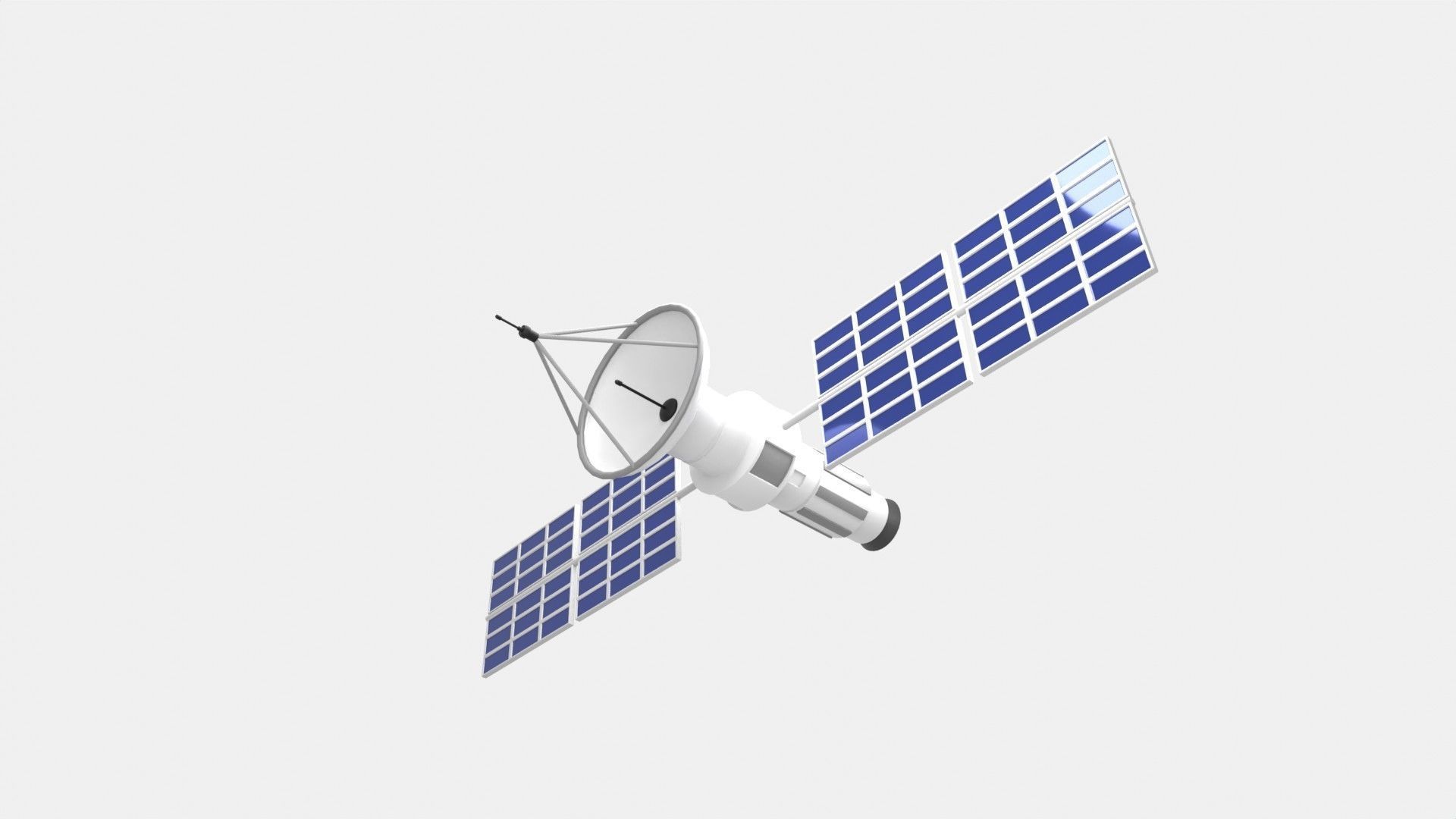 Satellite 3D Illustration 3D model_2