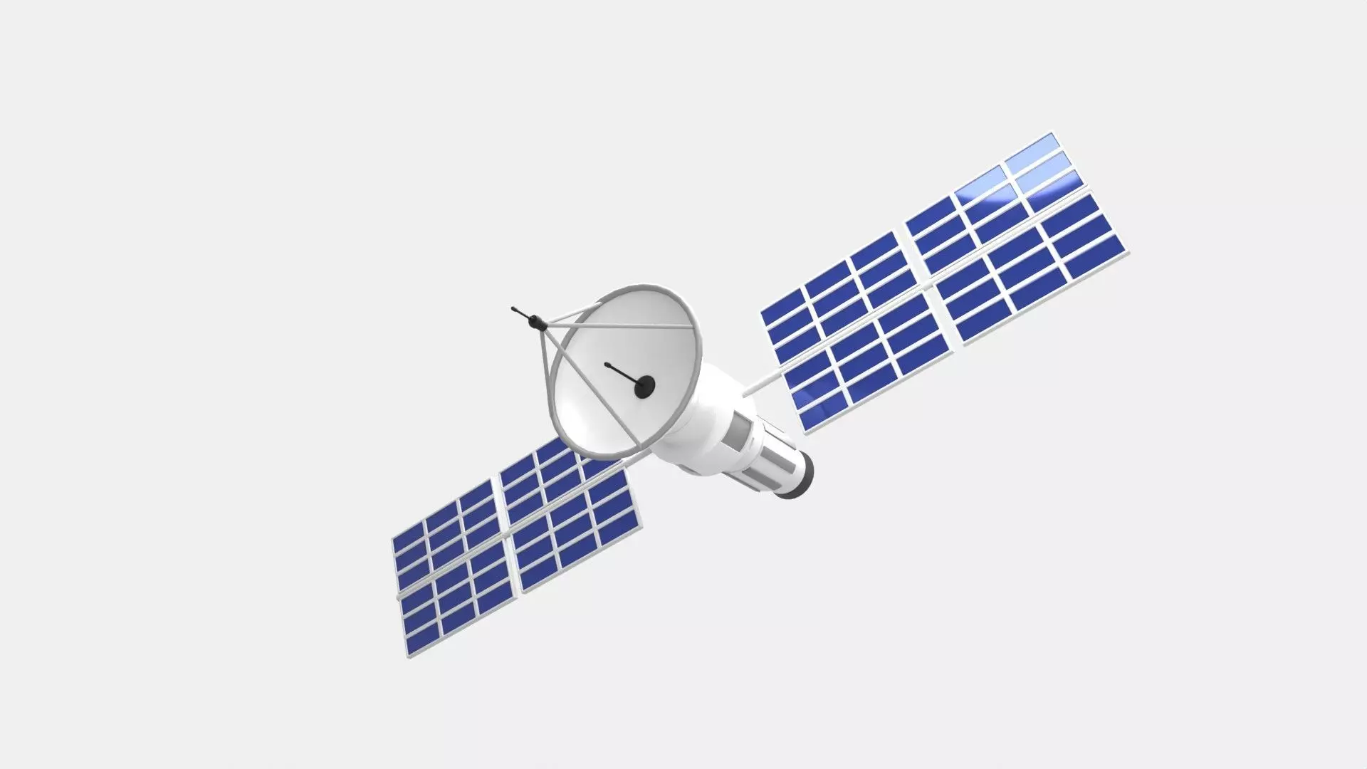 Satellite 3D Illustration 3D model_0
