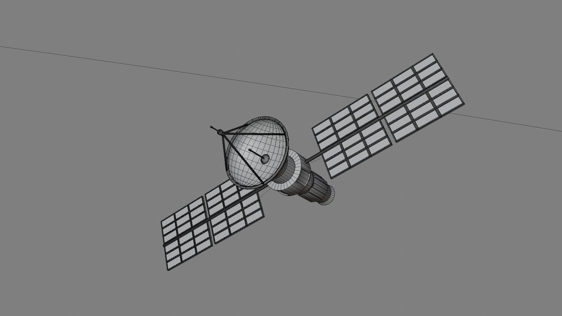 Satellite 3D Illustration 3D model_1