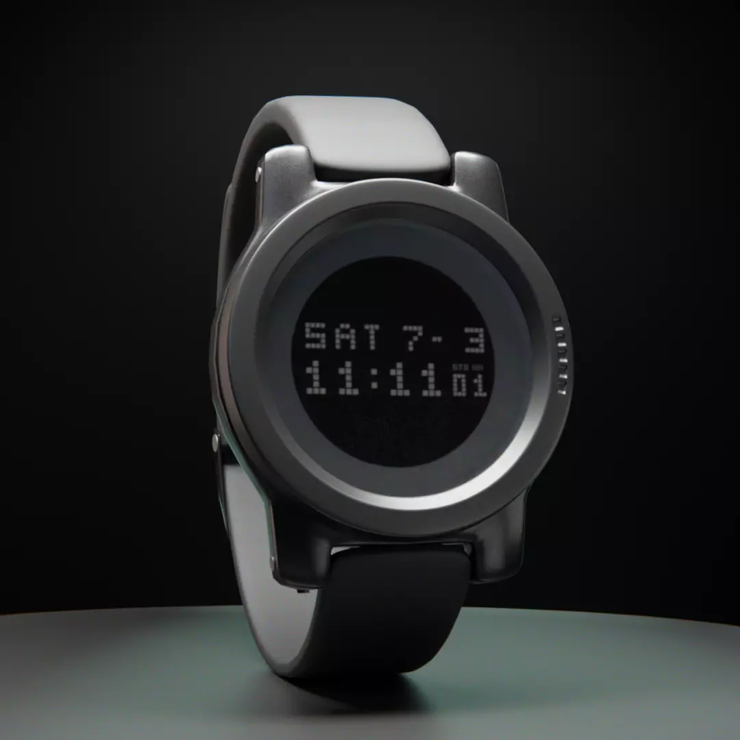 Digital Watch Blender  Low-poly 3D model_0