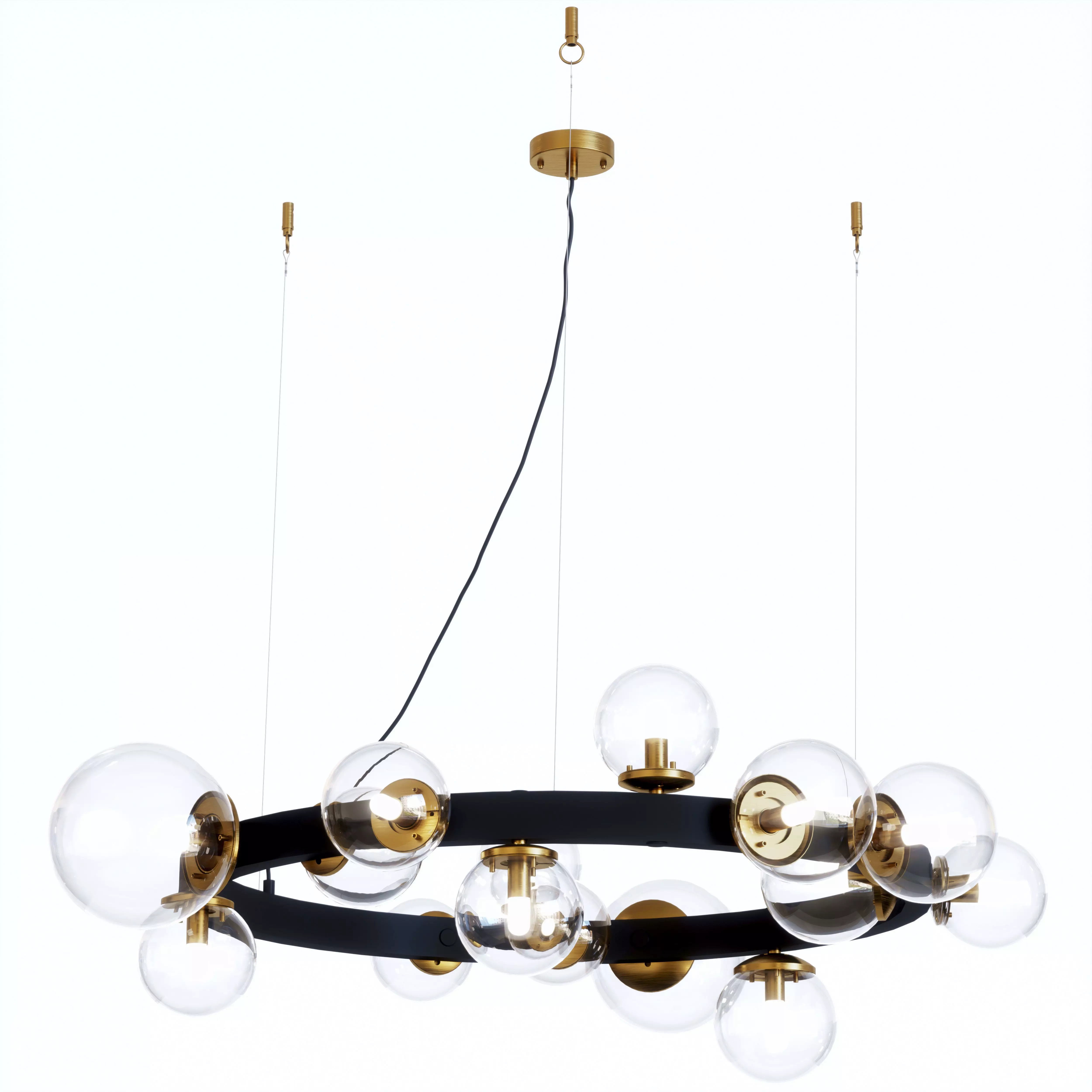 Lamp with glass globes sku 33108 Free 3D model