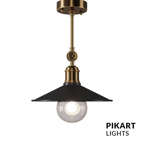Steel pendant light sku 340 Free 3D model