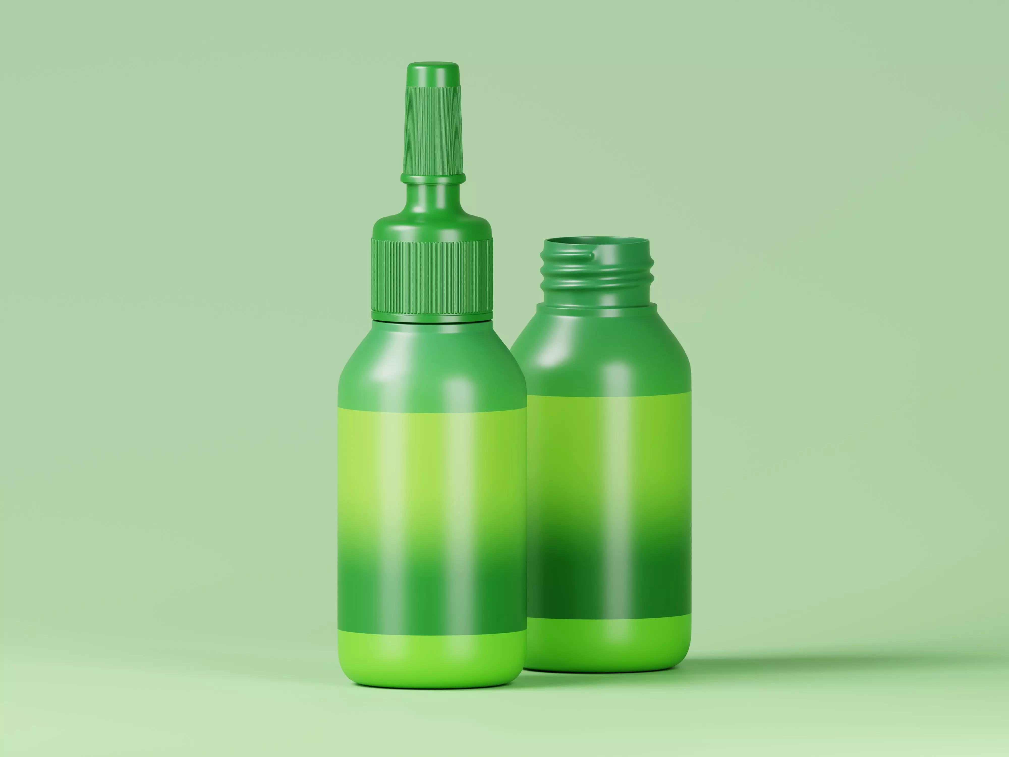Glossy Plastic Ampoule Bottle 3D Model Low-poly 3D model_0