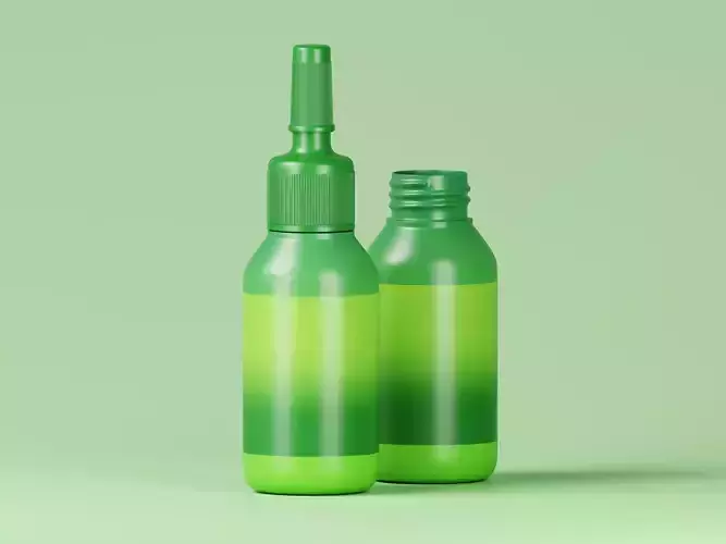 Glossy Plastic Ampoule Bottle 3D Model