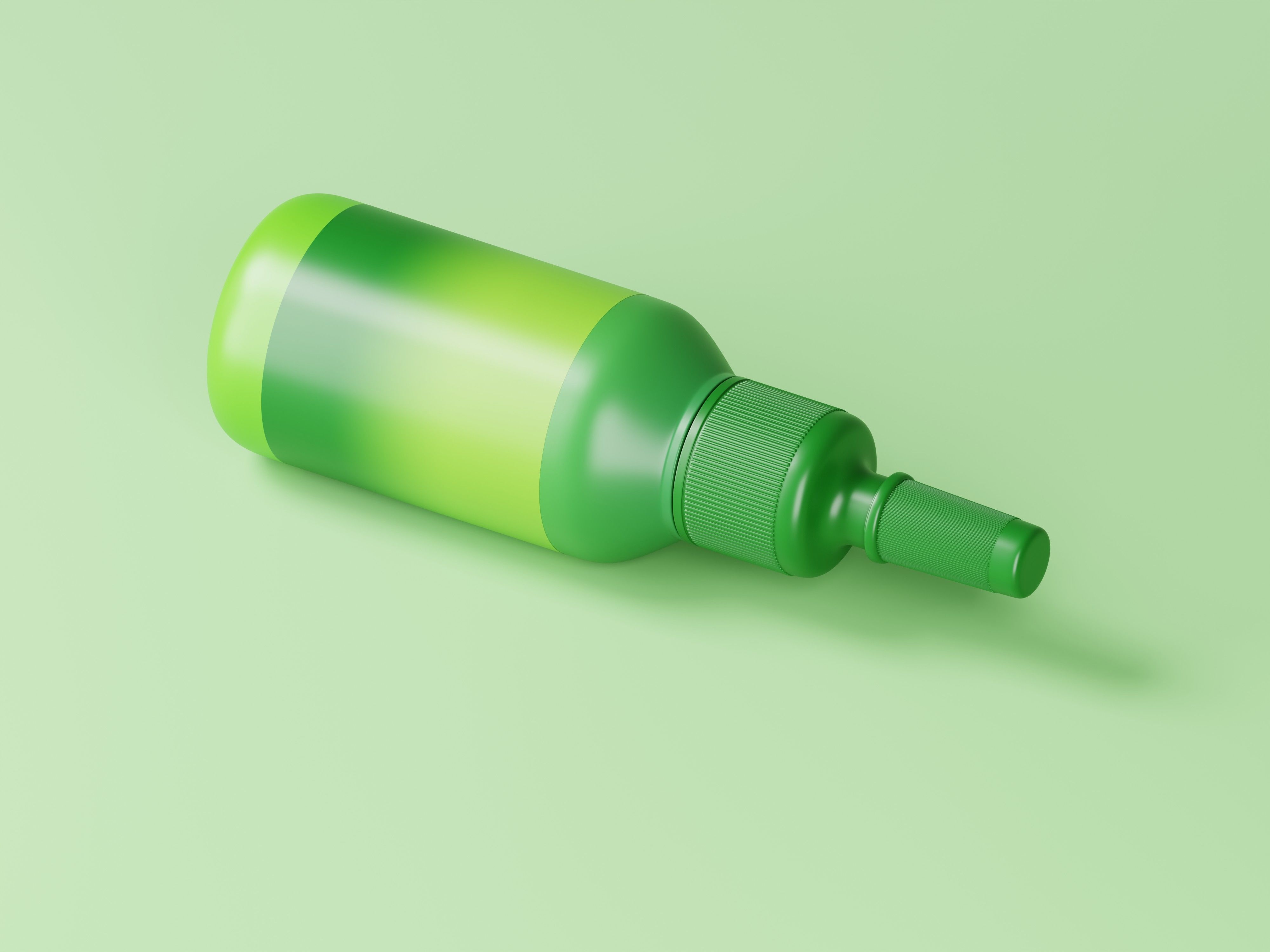 Glossy Plastic Ampoule Bottle 3D Model Low-poly 3D model_9