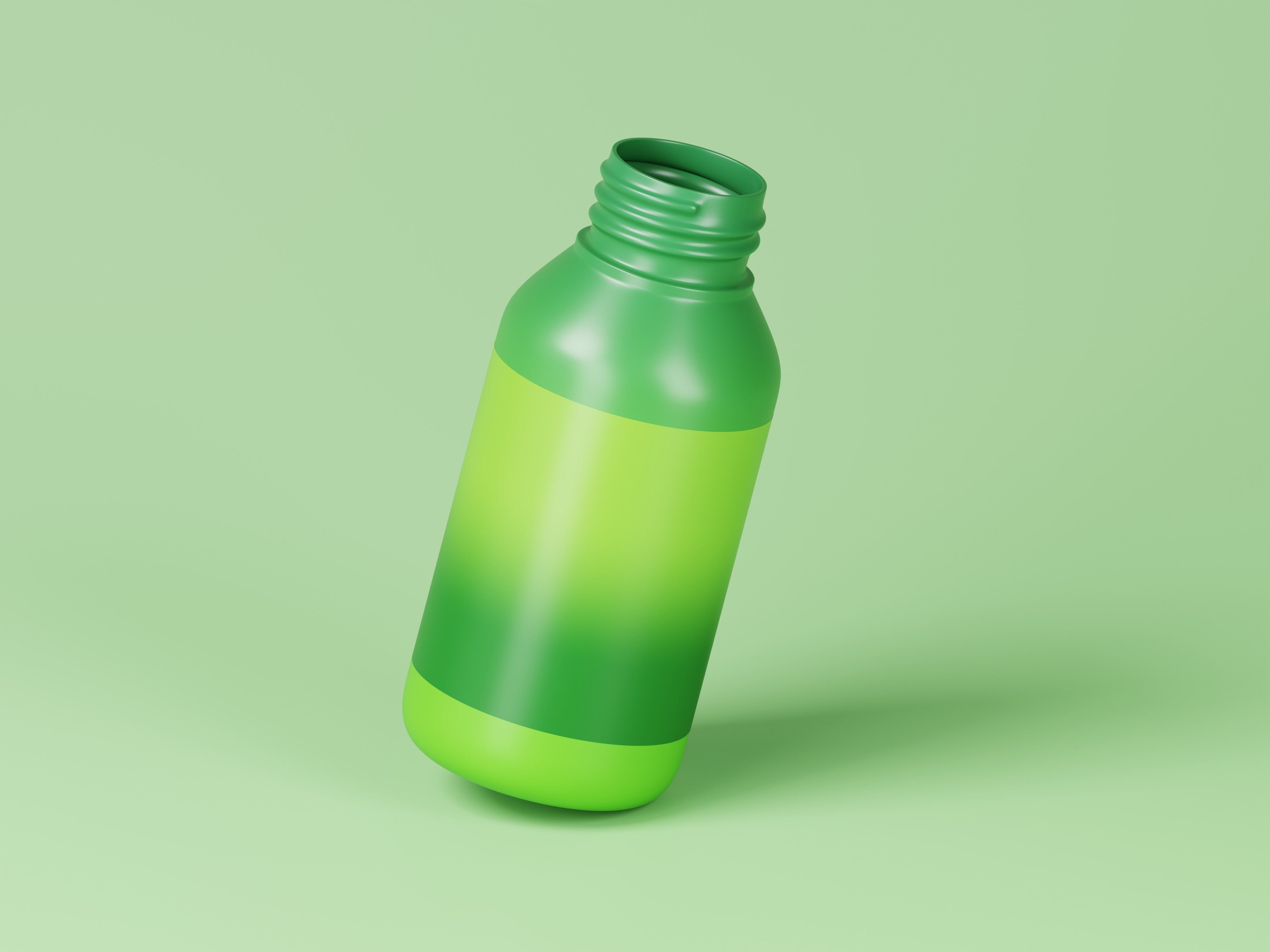 Glossy Plastic Ampoule Bottle 3D Model Low-poly 3D model_7