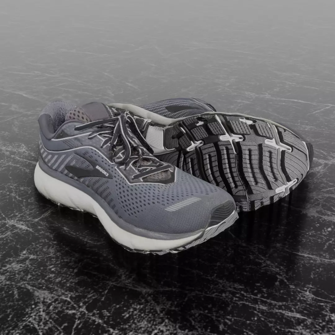 BROOKS GHOST 12 3D SHOES Low-poly 3D model_0