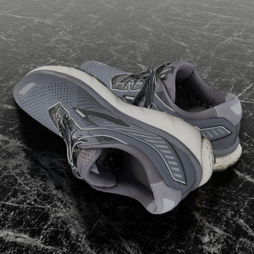 BROOKS GHOST 12 3D SHOES Low-poly 3D model_6