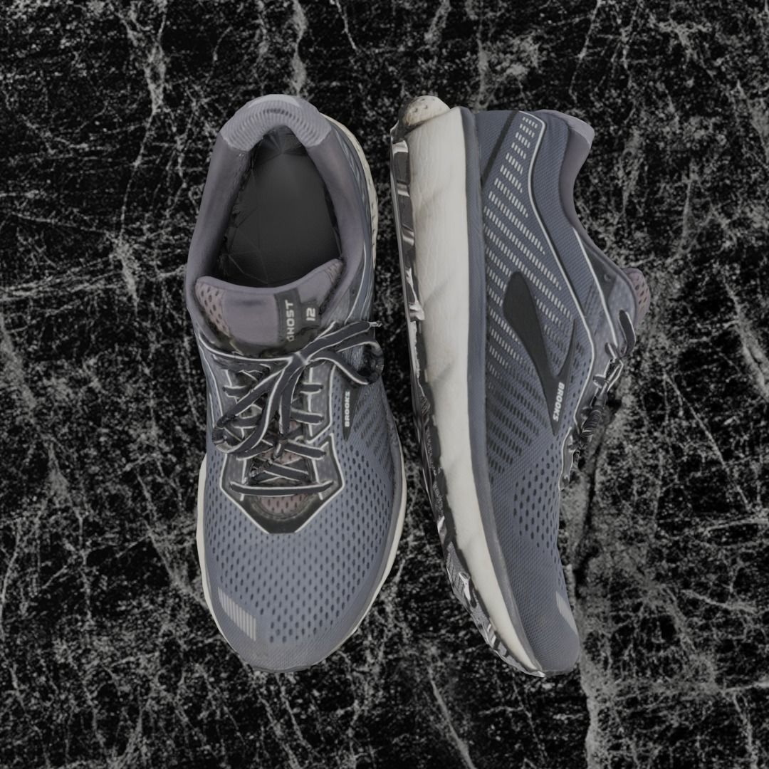 BROOKS GHOST 12 3D SHOES Low-poly 3D model_2