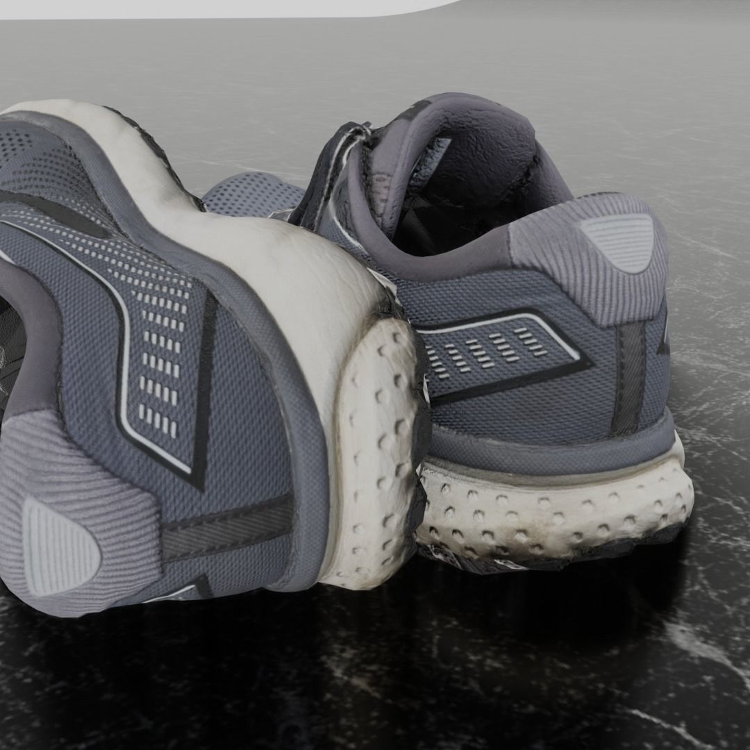BROOKS GHOST 12 3D SHOES Low-poly 3D model_9